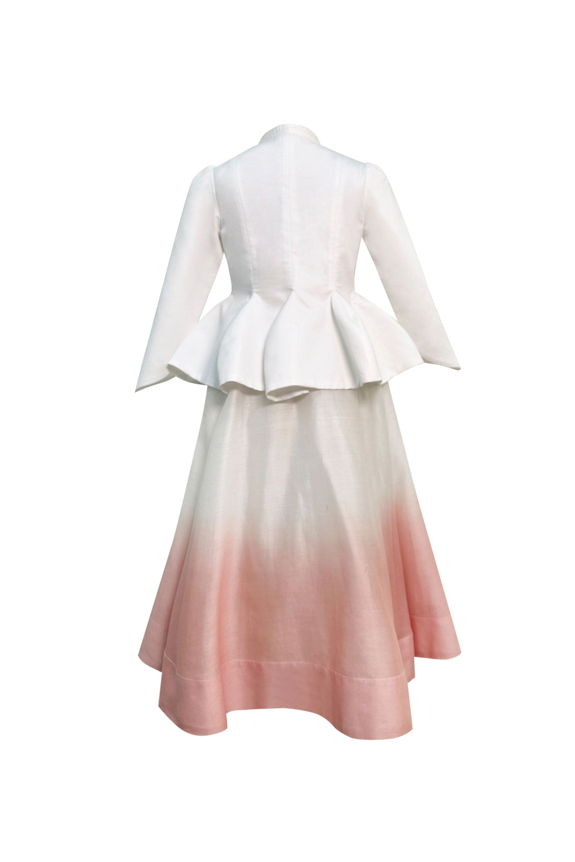 Peplum Top with Dip Dye Lehenga