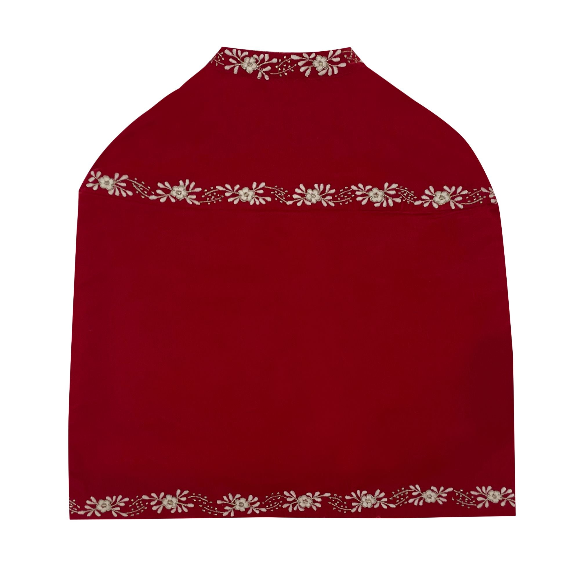 The Floral Velvet Cape (Red)