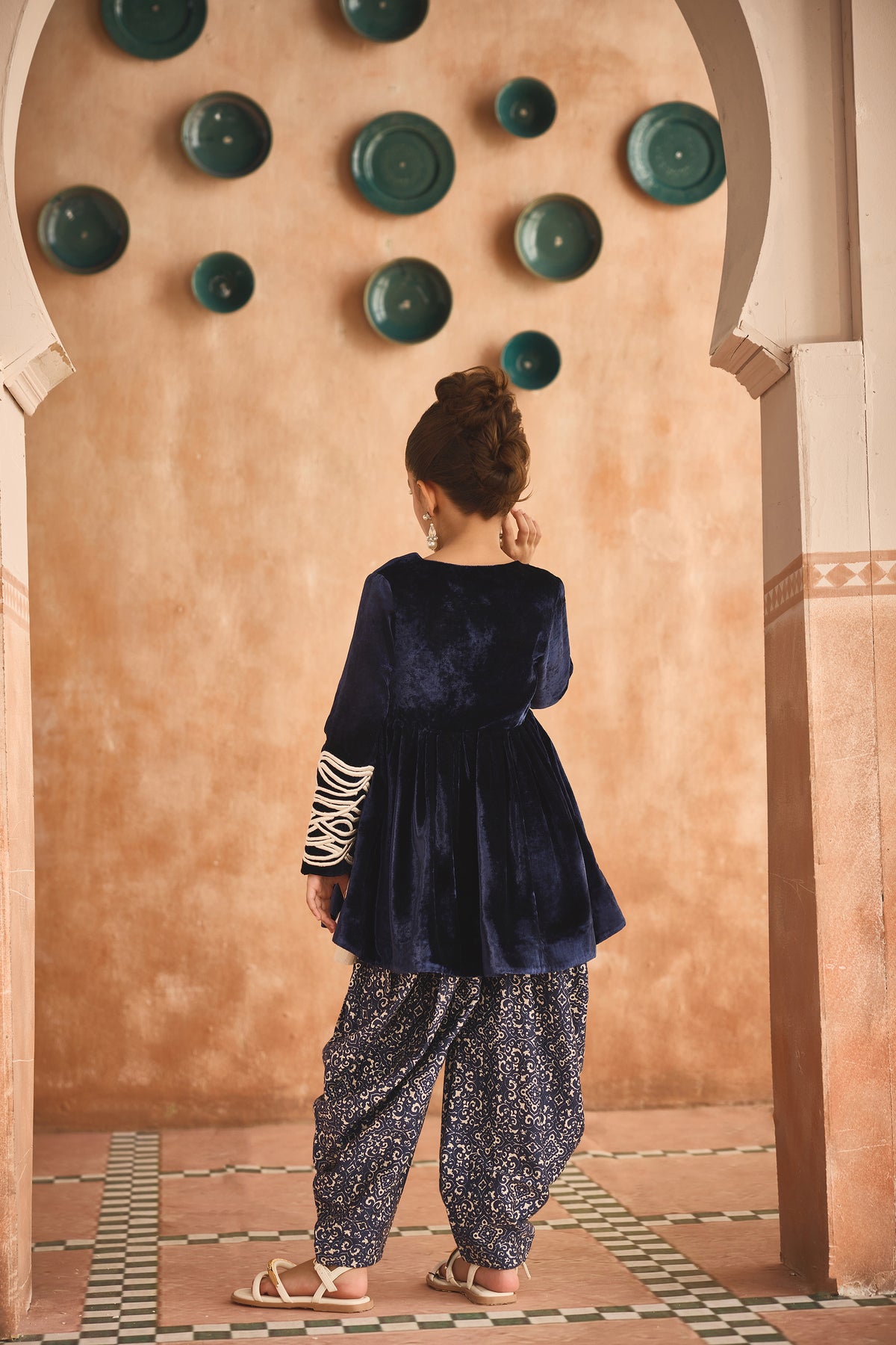 Ruhira Peplum Tunic with Dhoti