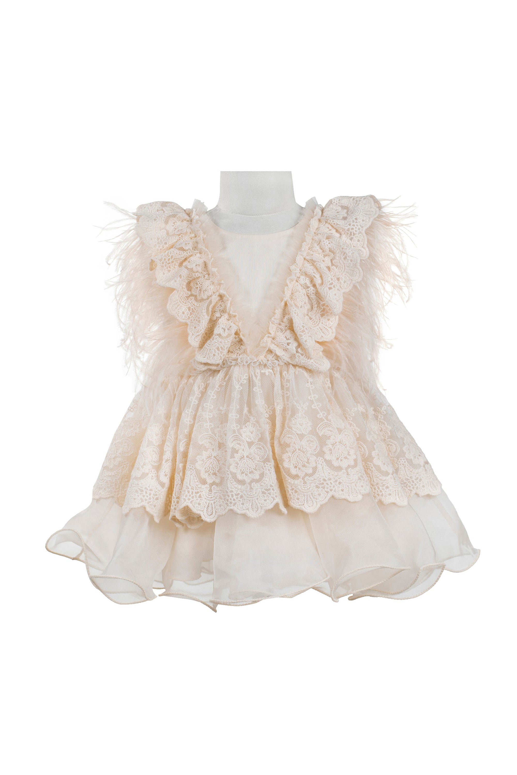 The Feather Fairy Dress (Peach)