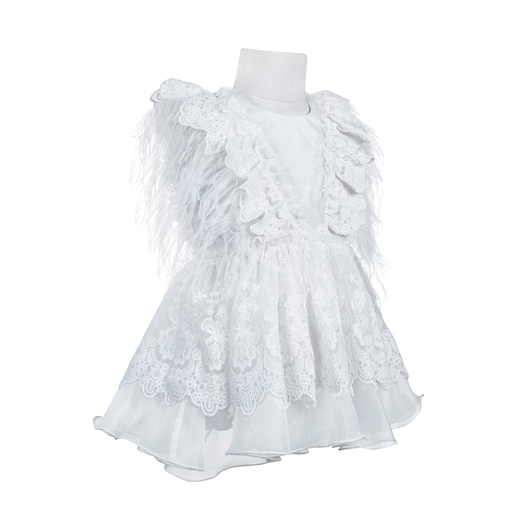 The Feather Fairy Dress (White)