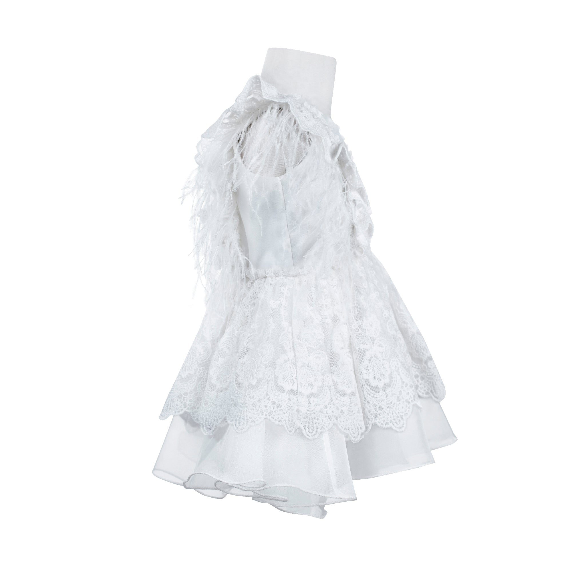 The Feather Fairy Dress (White)