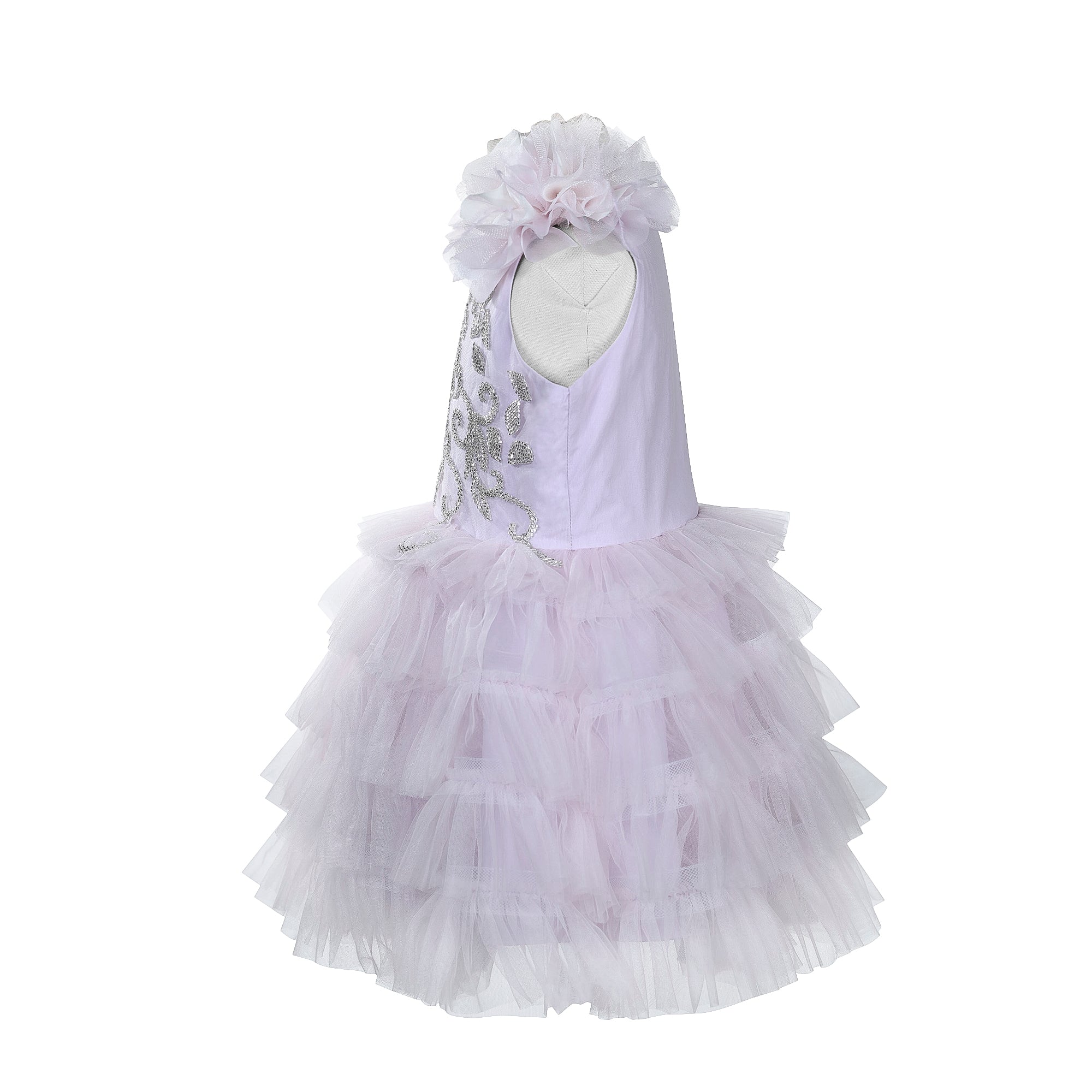 The Flower Feather Dress (Lilac)