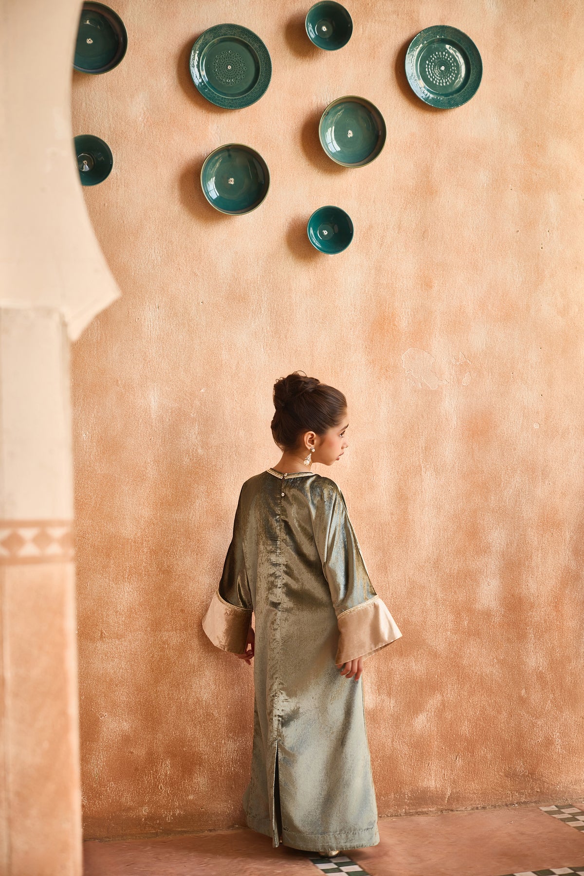 Shazil Green Darra Dress