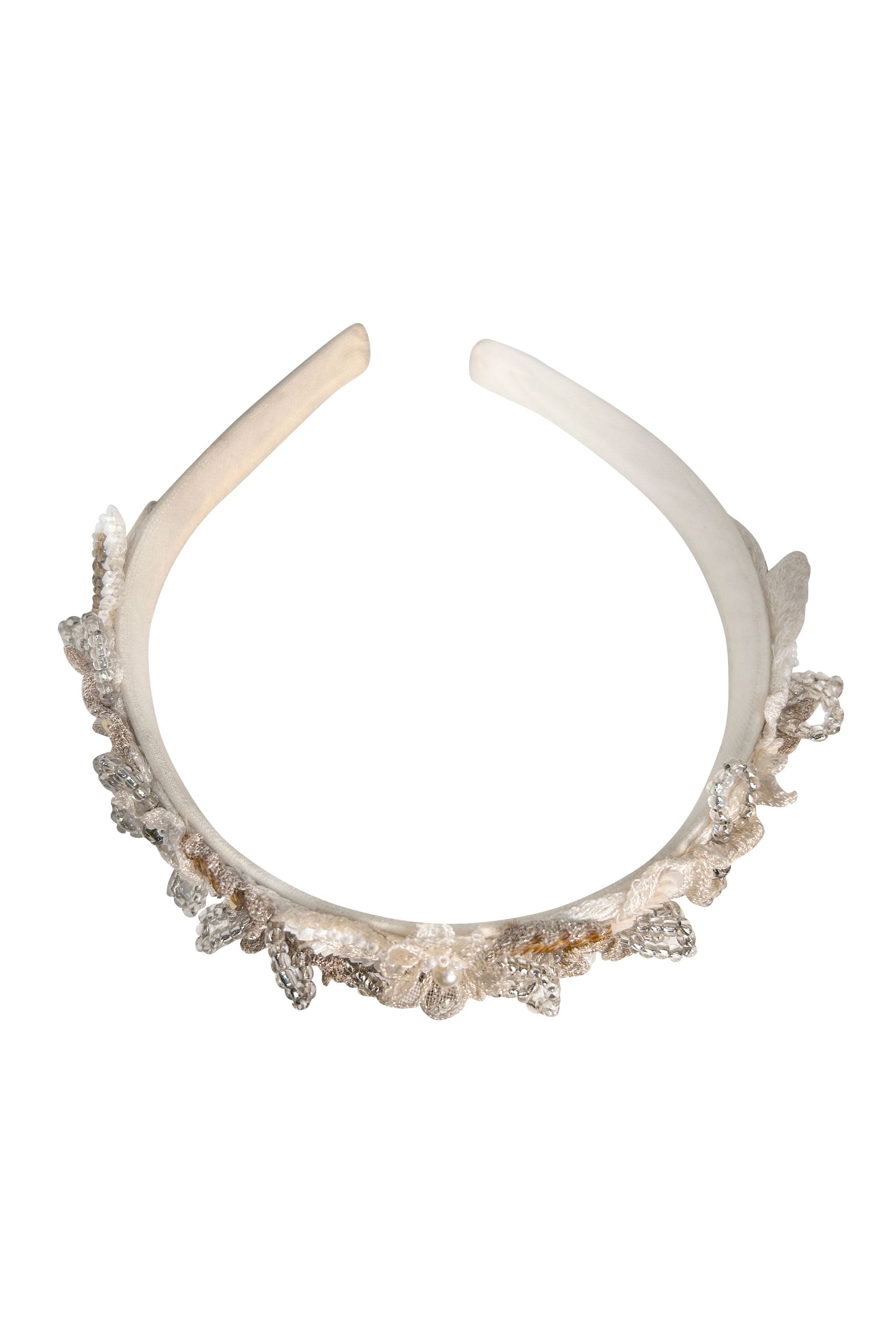 The Alaia Hairband (Off White & Gold)