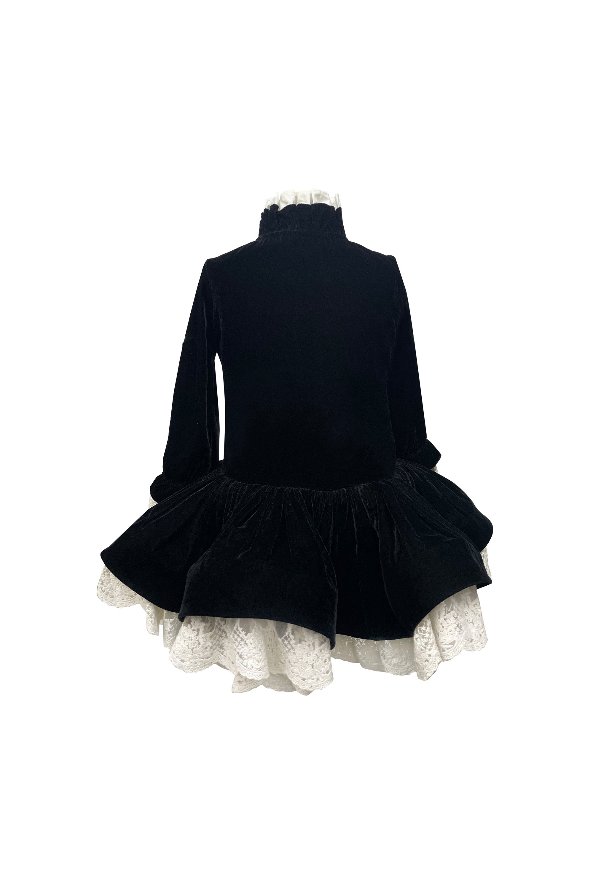 The Lacy Velvet Taylor Dress (Black)