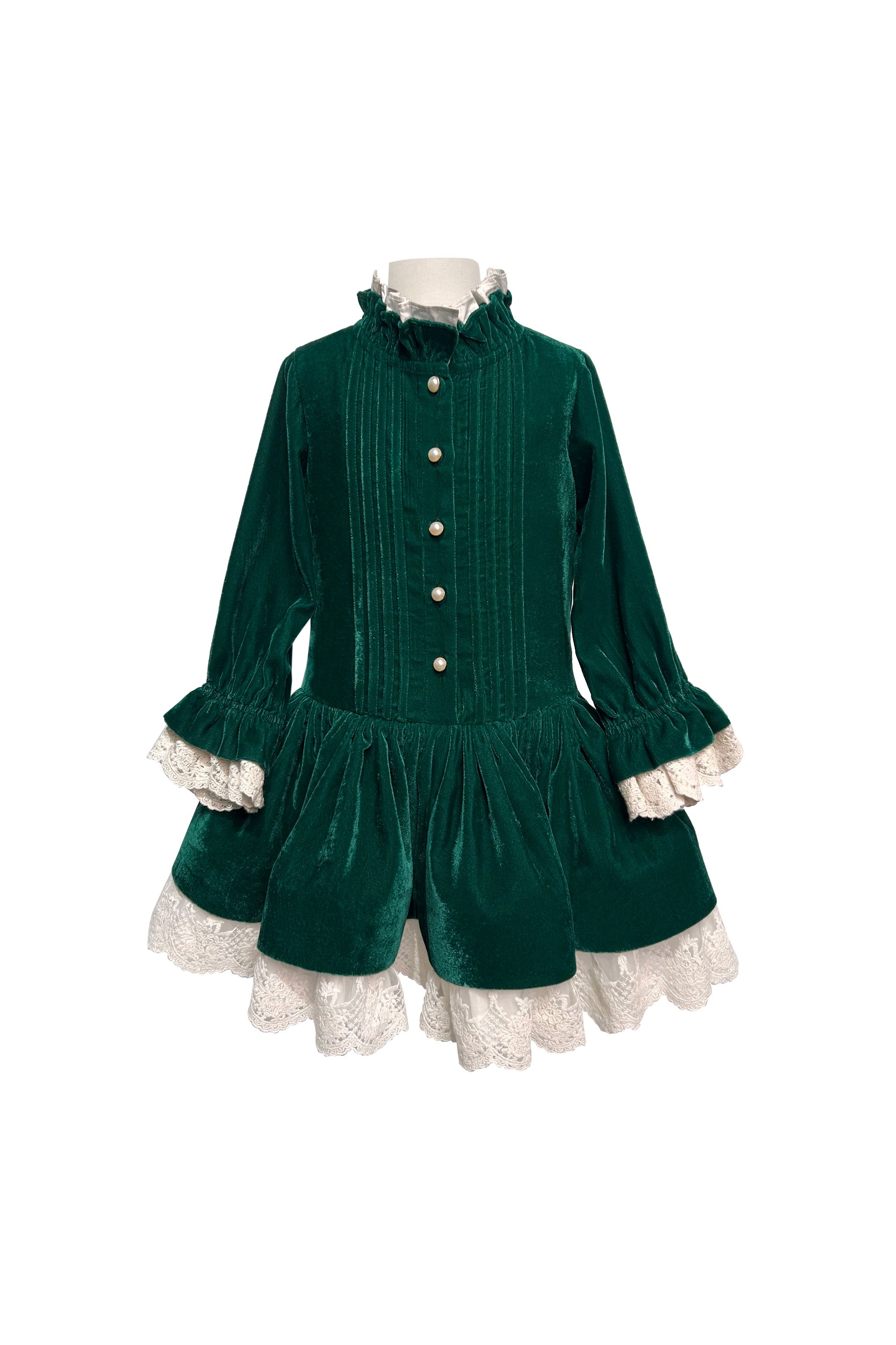 The Lacy Velvet Taylor Dress (Dark Green) The Lacy Velvet Taylor Dress (Dark Green)