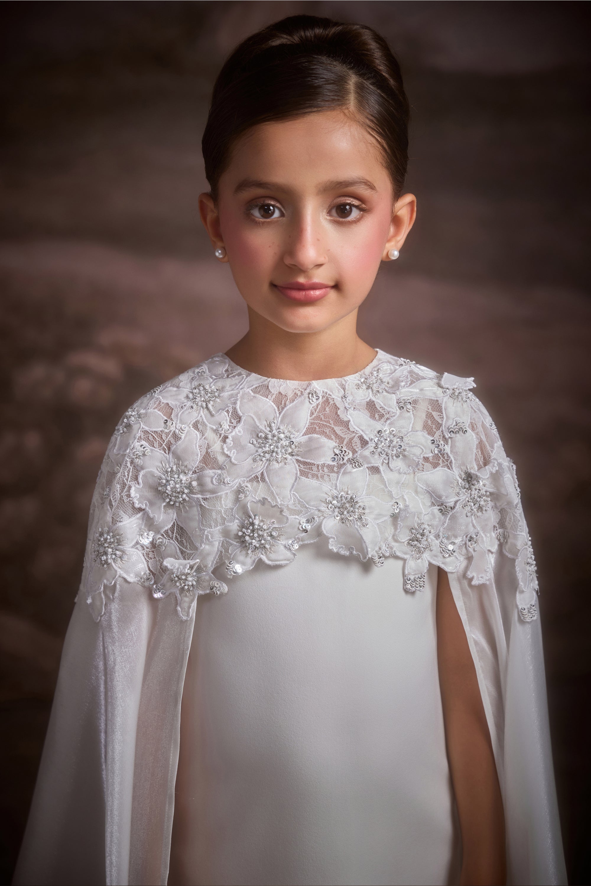 The White Frost Caplet with Dress (Set of 2)