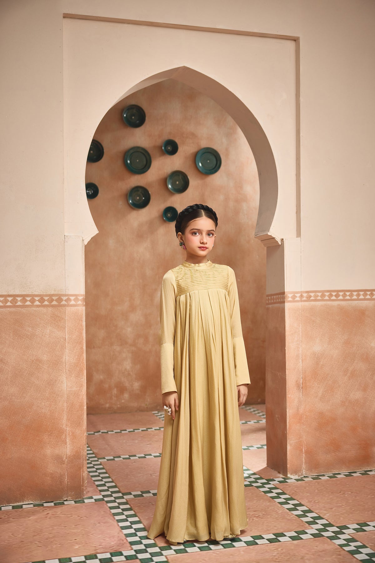 The Golden Gemstone Cape with Aneesa Dress