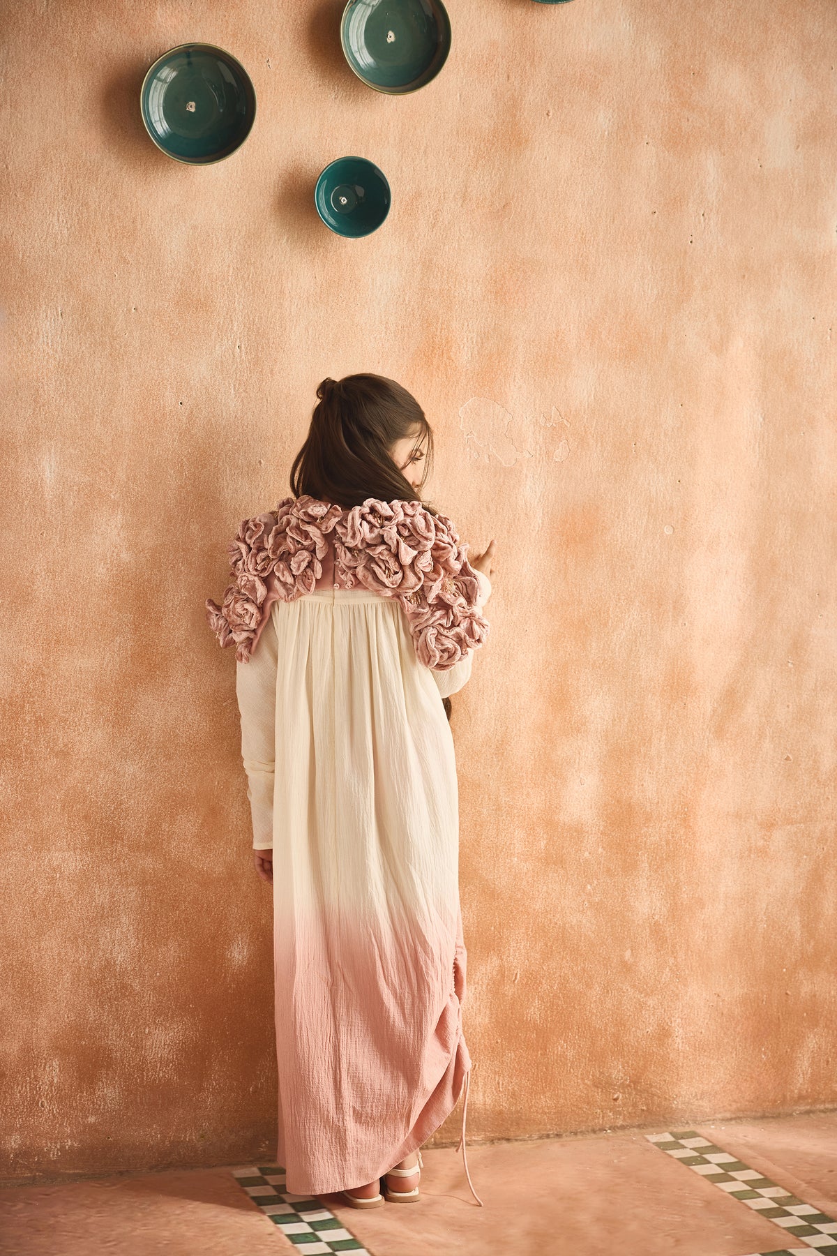 The Izara Ombre Pink Cape Set