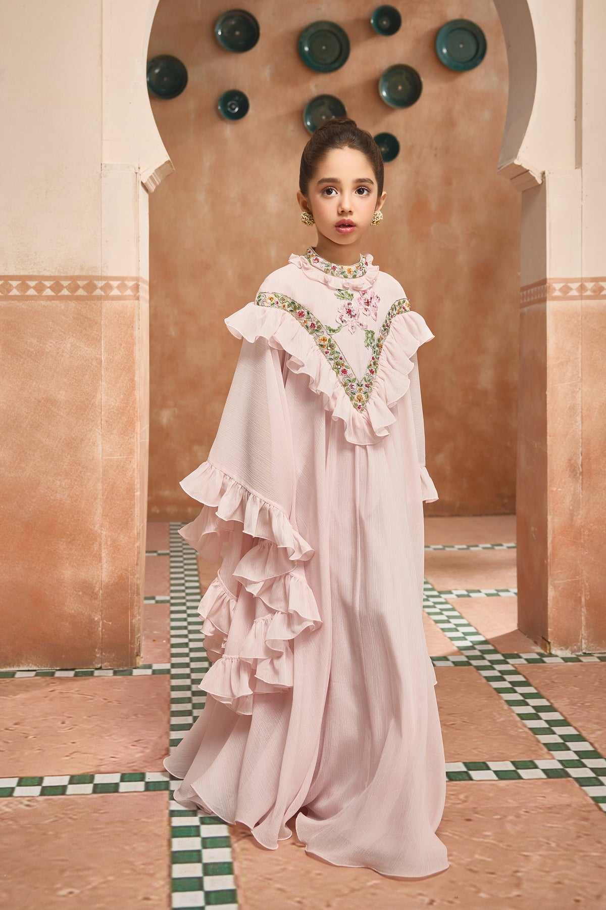 The Rose Shimmer Georgette Dress
