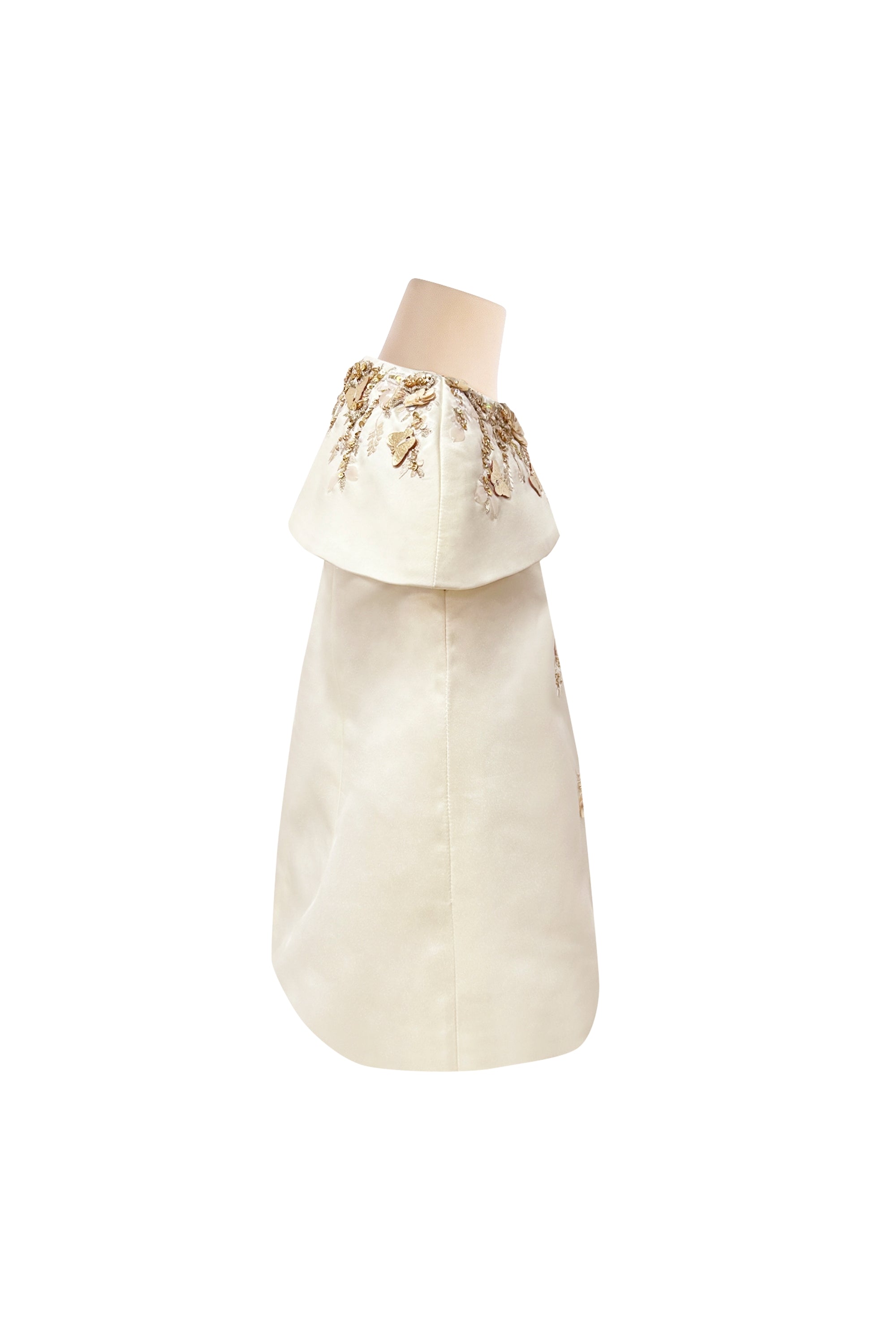 Garnet Golden Dress with Cape (Set of 2)