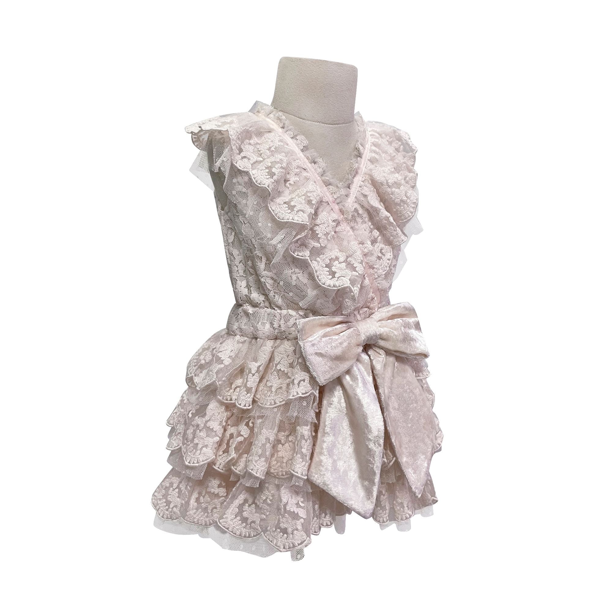 The Velvet Bow Alaia Dress (Pink)