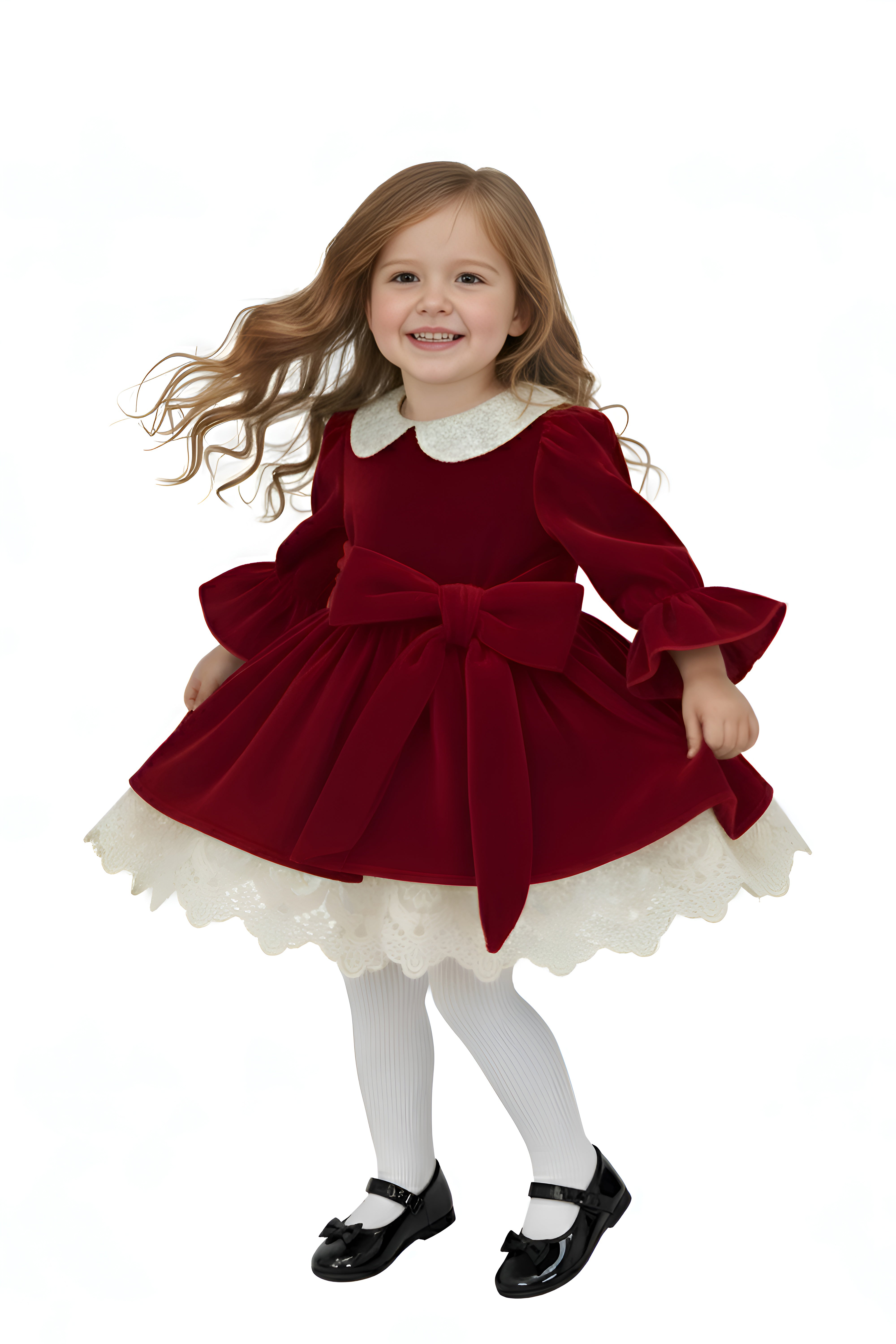 The Vintage Velvet Dress (Cherry Red)