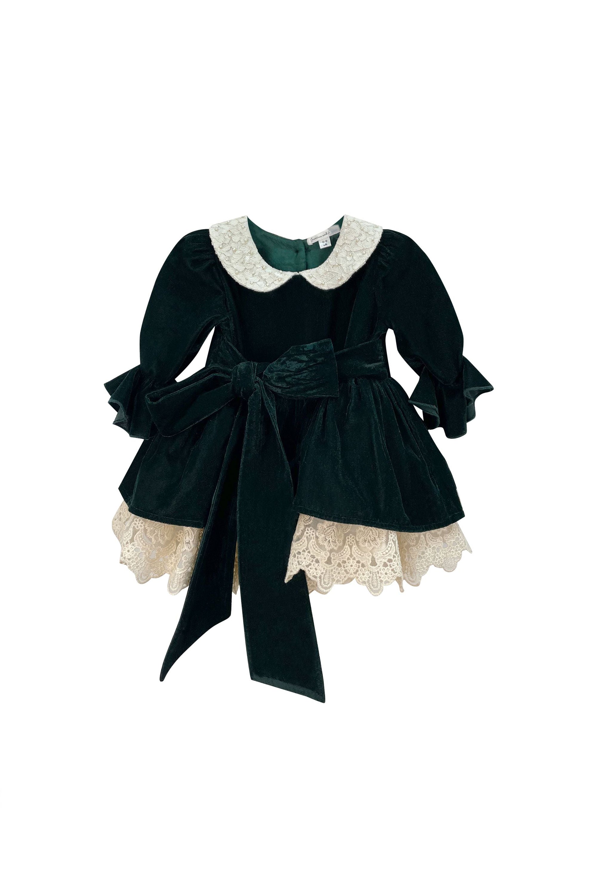 The Vintage Velvet Dress (Dark Green)