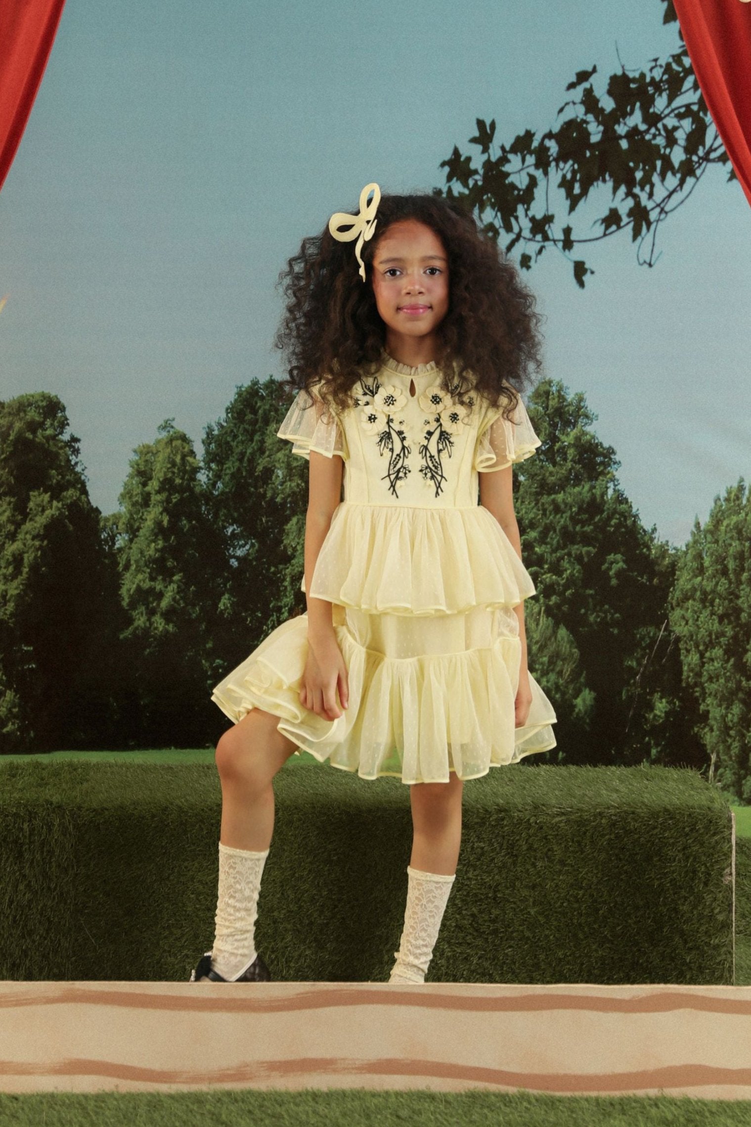 Evie Dot Mesh Dress (Sale)