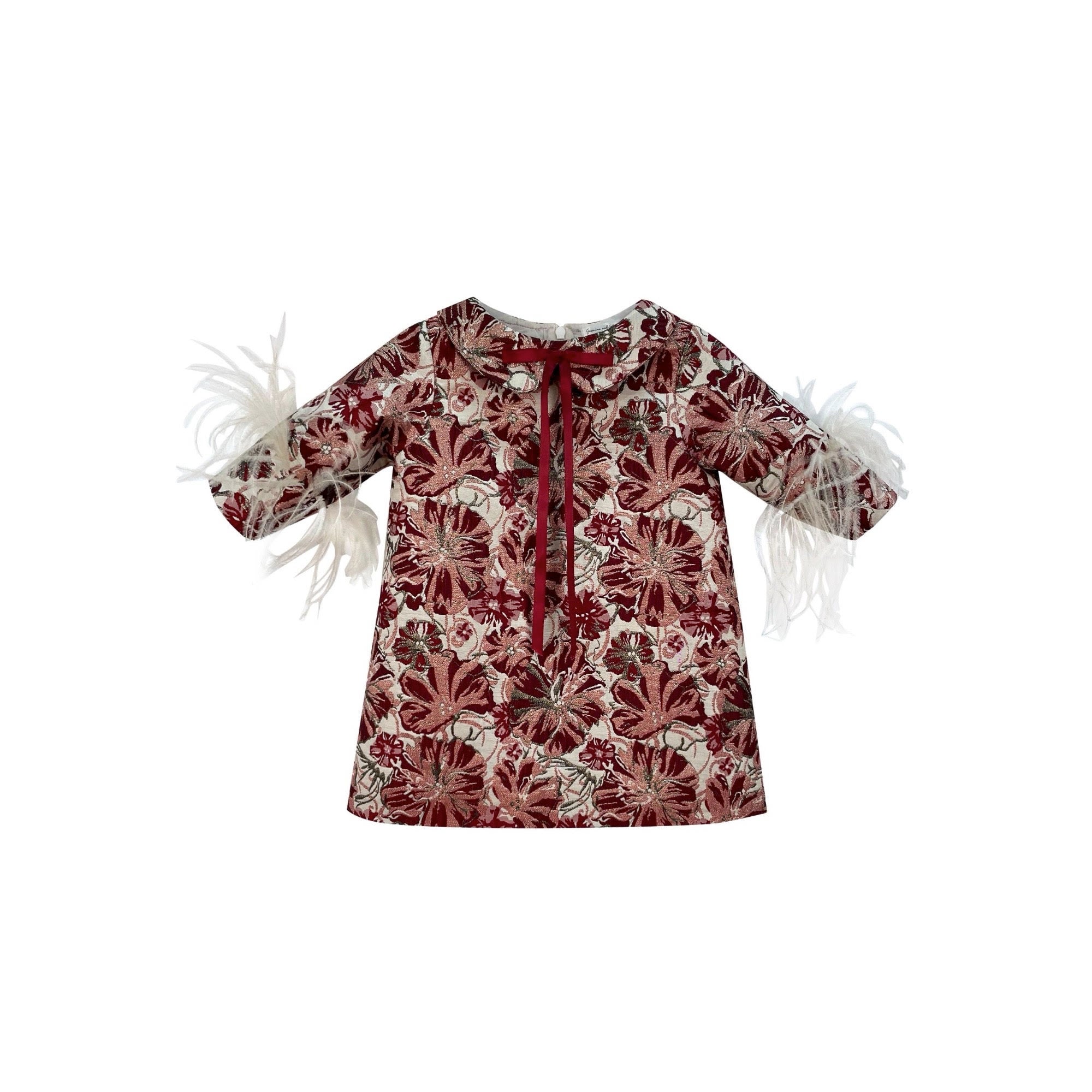 The Brocade Royale Dress (Red)
