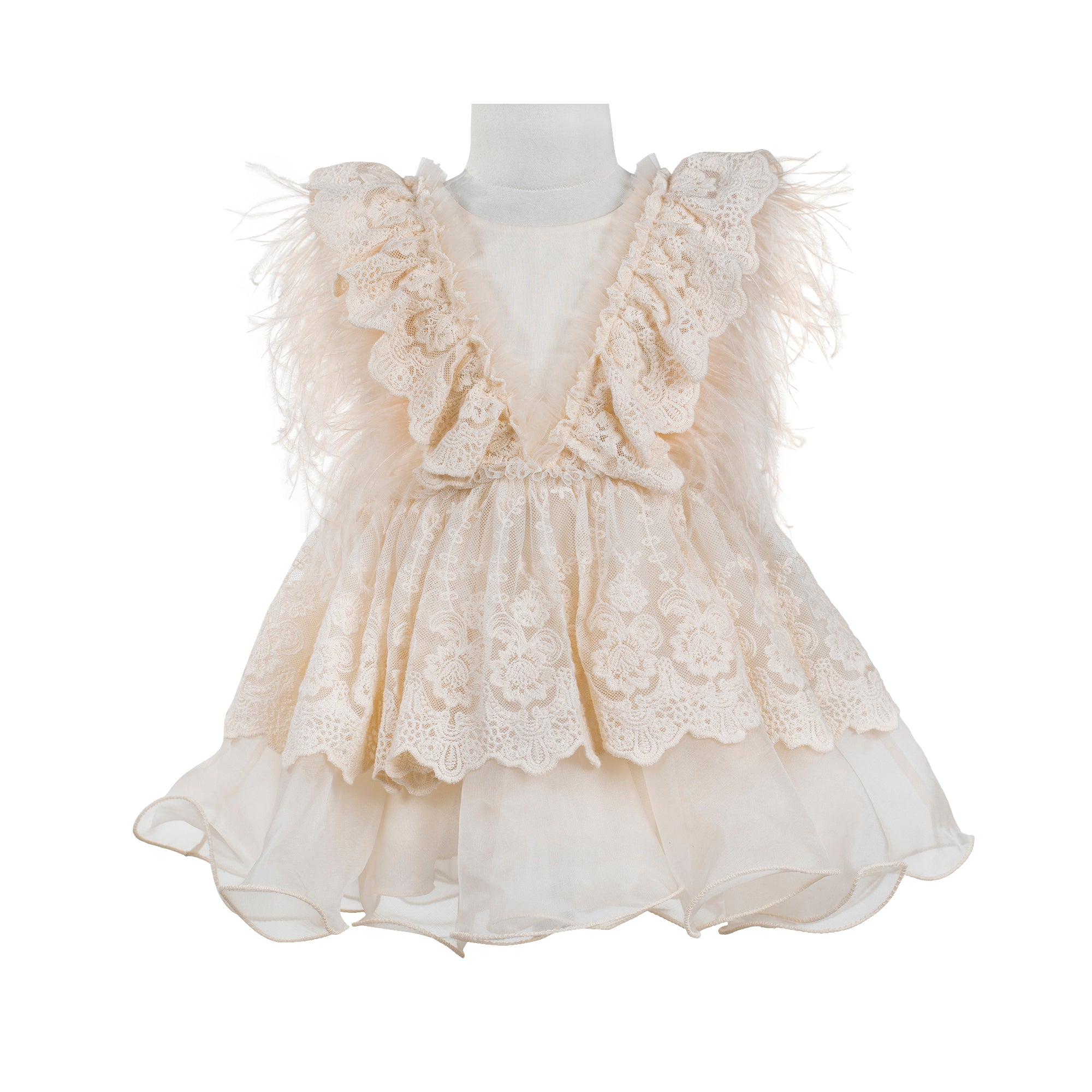The Feather Fairy Dress (Peach)