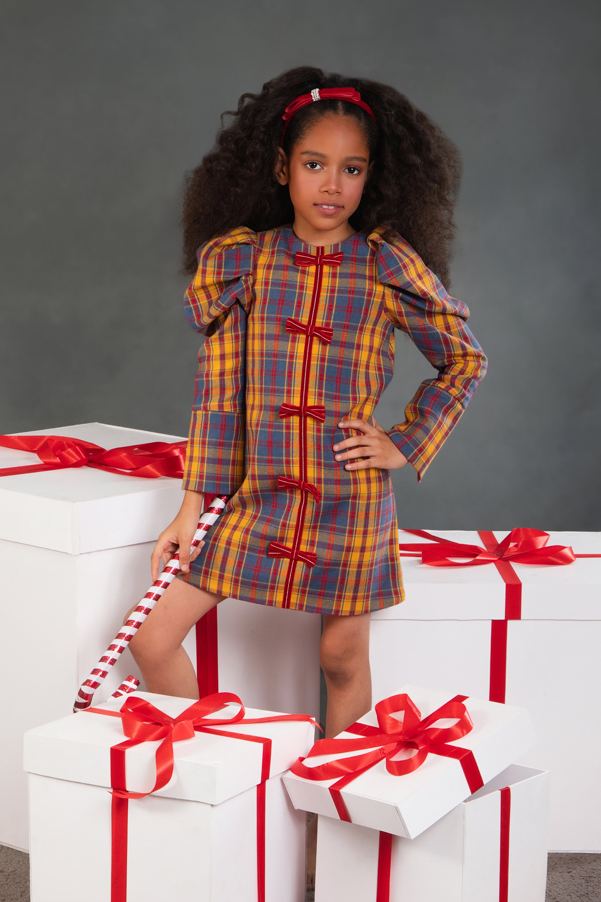 Aurora Yellow Plaid Dress