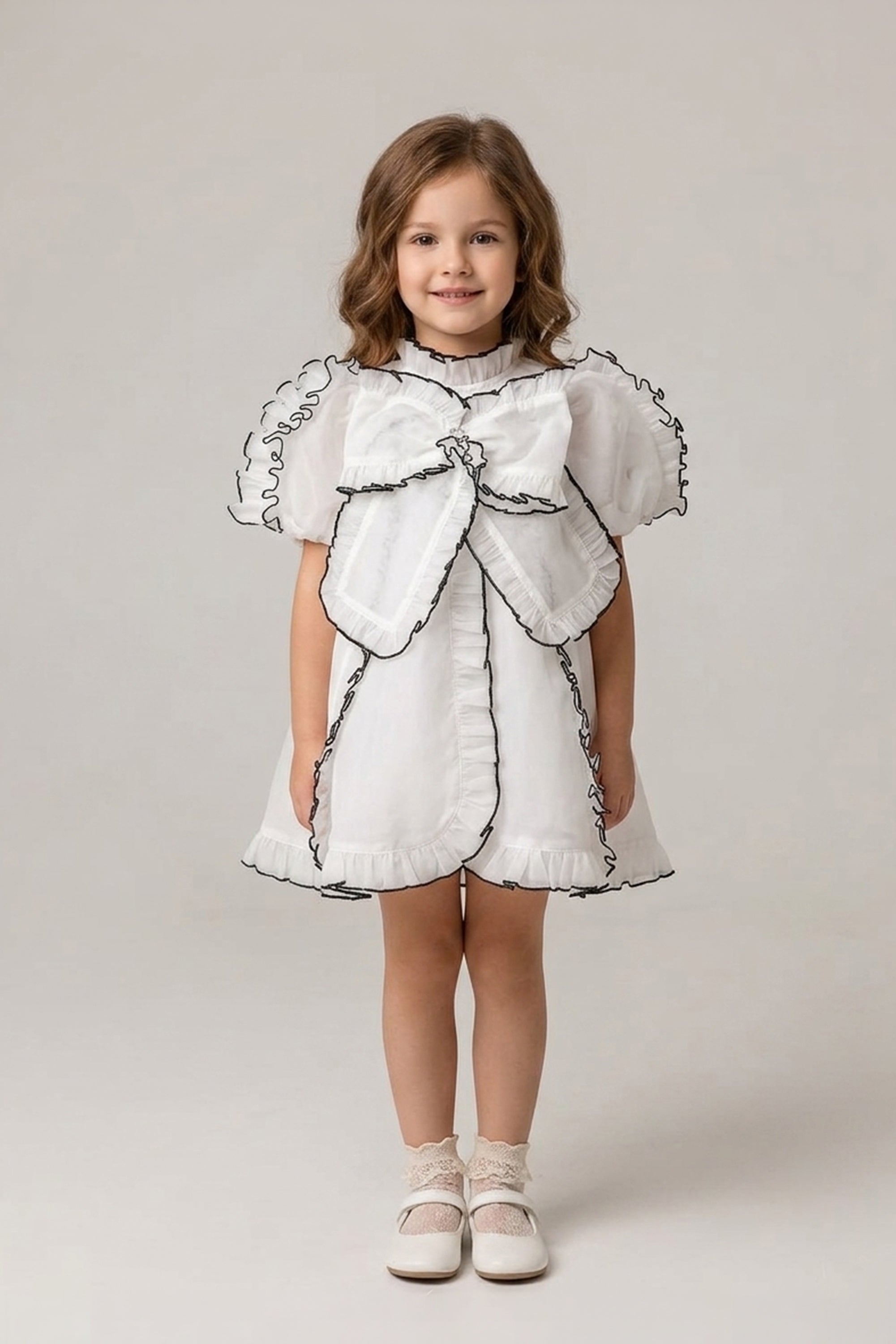 The Sienna Organza Dress (White)