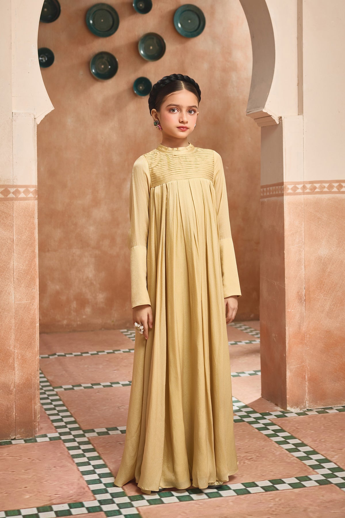 Aneesa Pintuck Maxi Dress