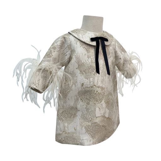 The Brocade Royale Dress (Beige)