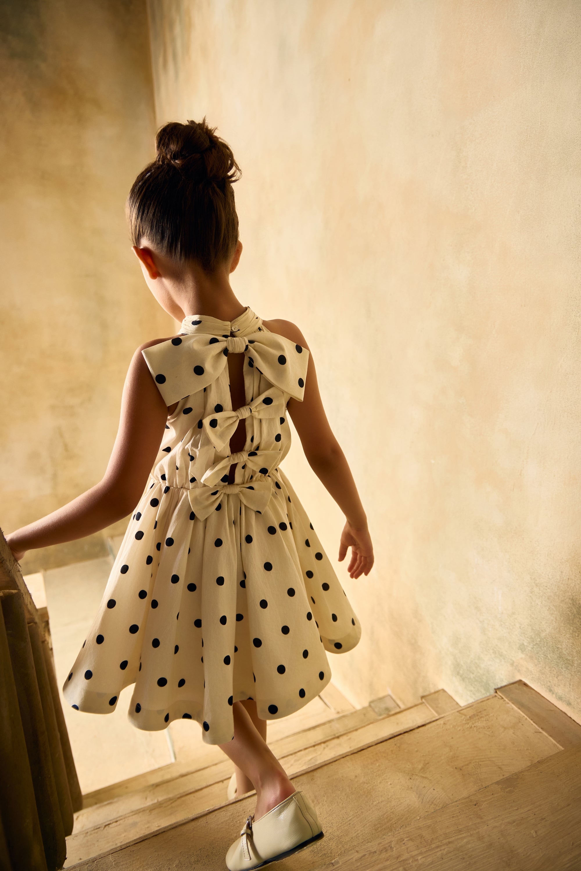 Polka Pearl Halter Dress