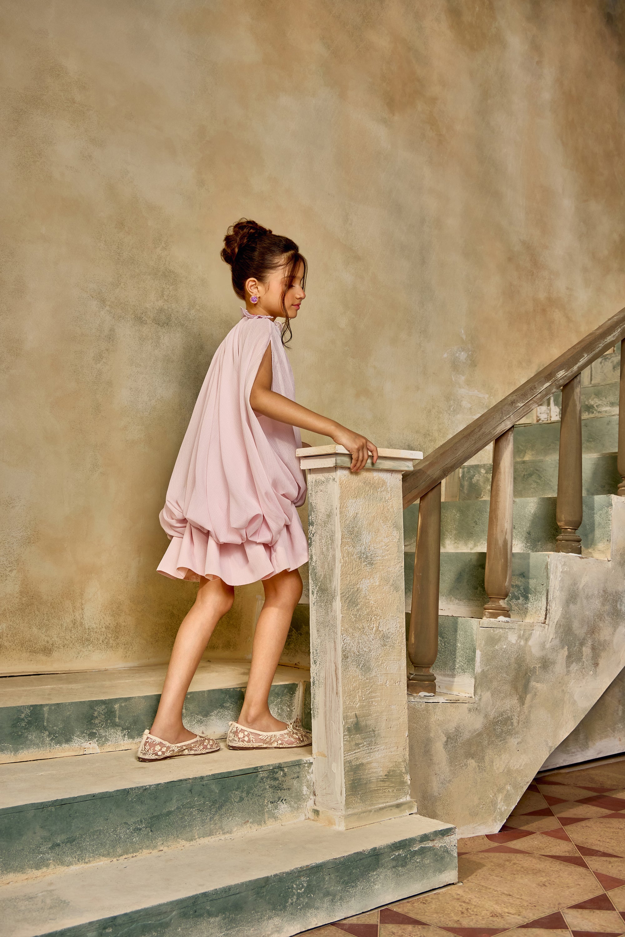 Pink Petunia Cape Dress