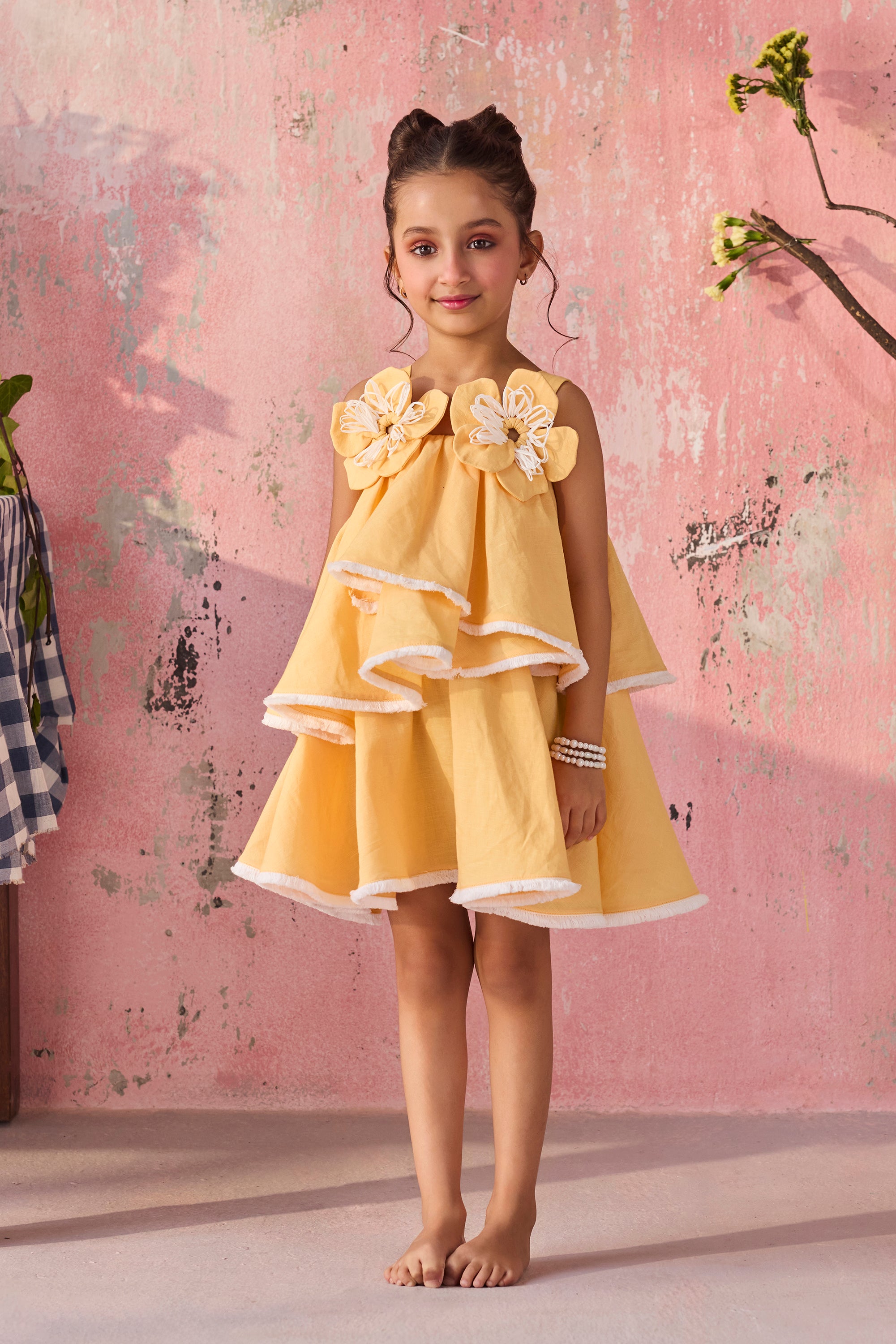 Floreana Orange Dress