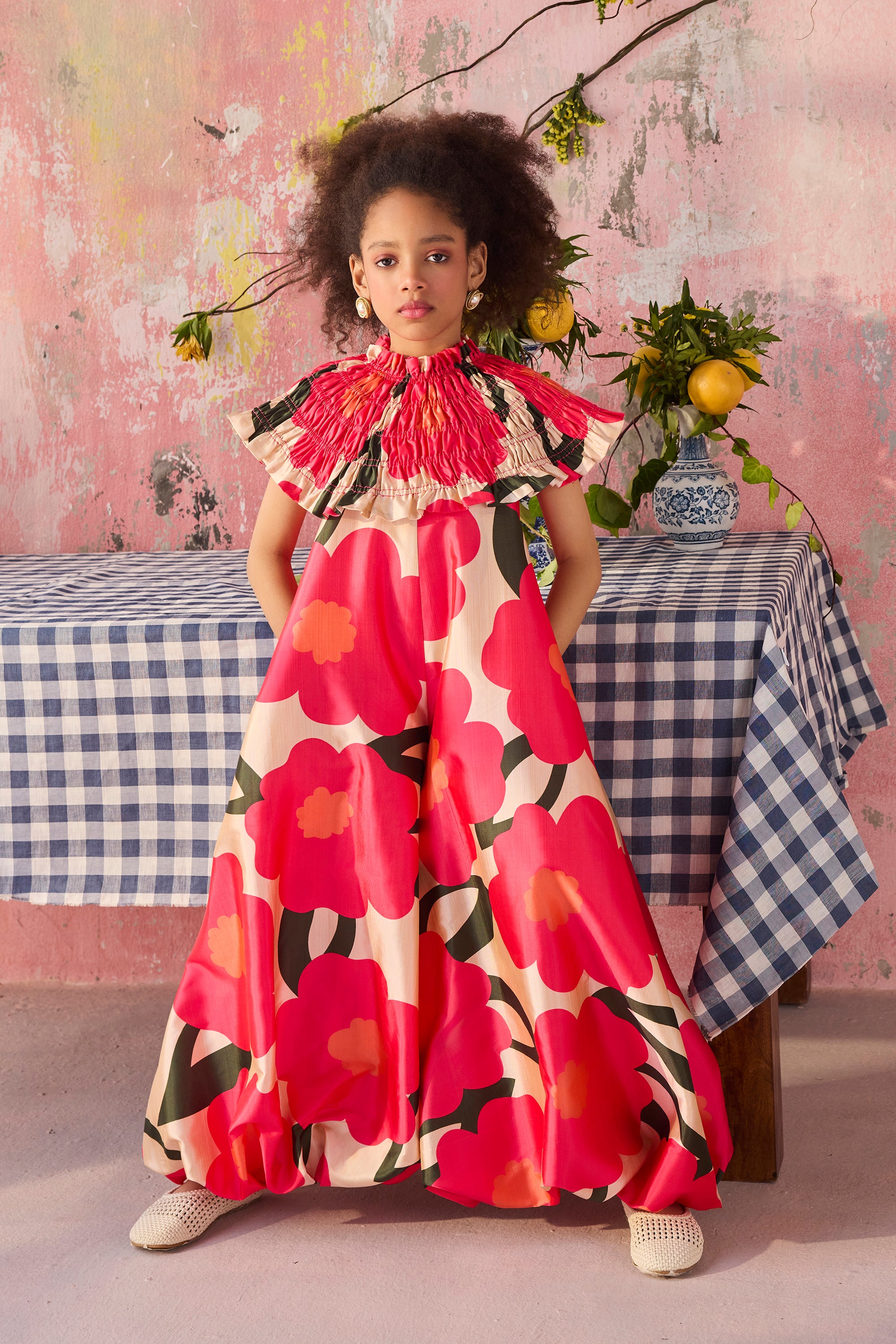 Roselle Jumpsuit with Cape