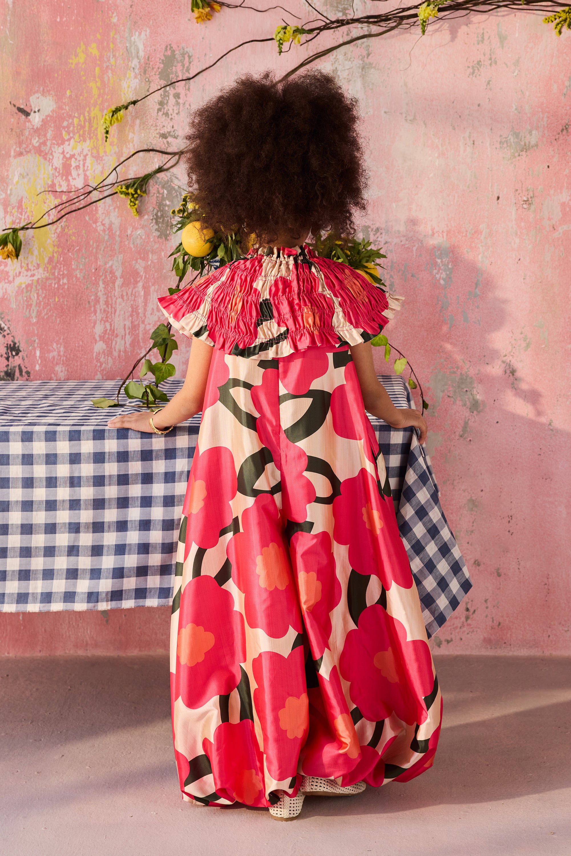 Roselle Jumpsuit with Cape