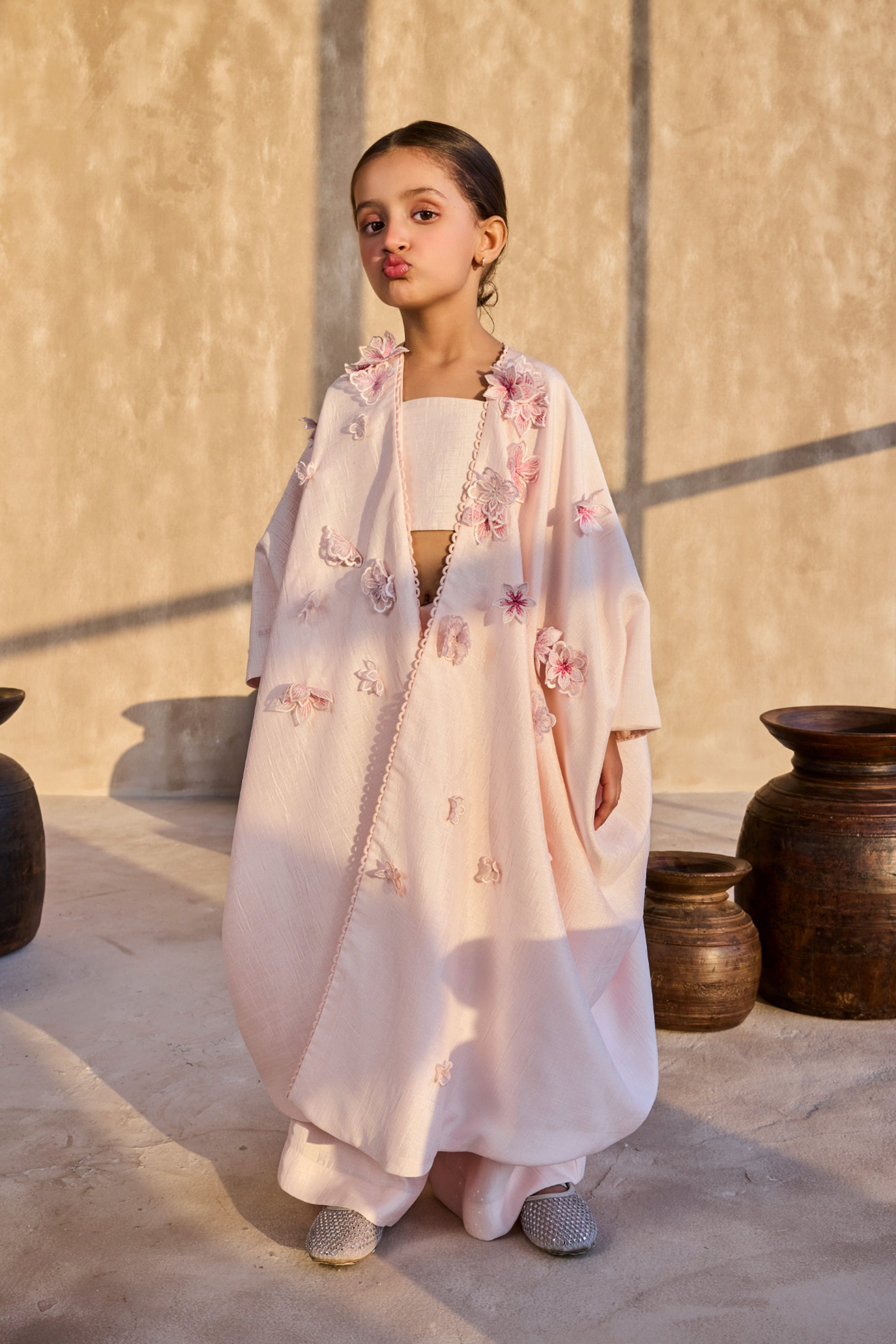 Zayna Flower Cape Set (Set of 3)