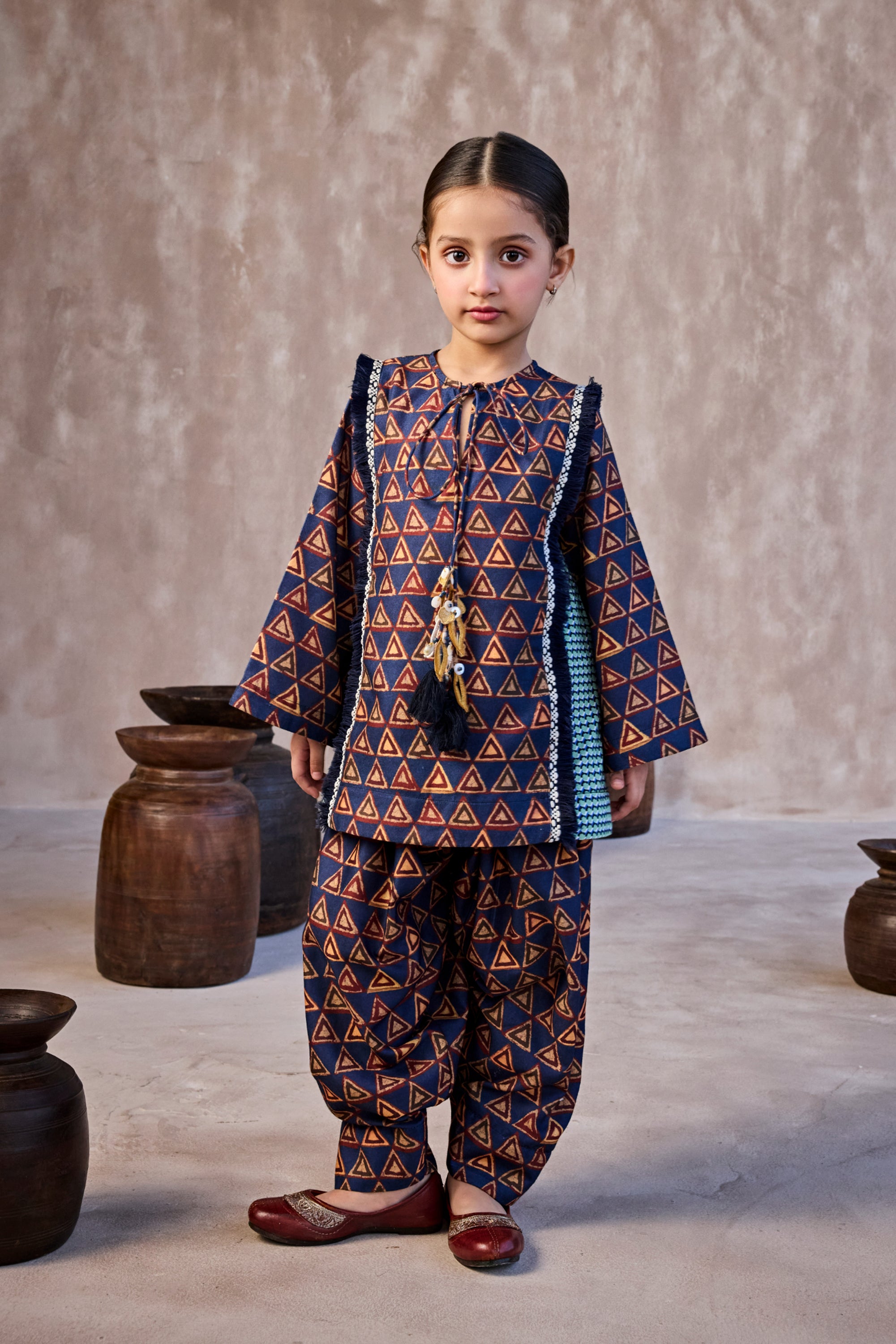 Bushra Fringe Kurta & Salwar Set
