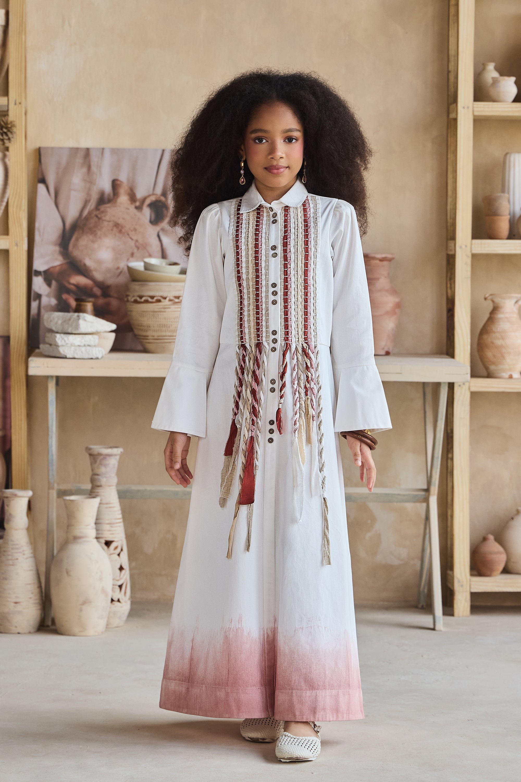 Leo Dip Dye Shirt Dress