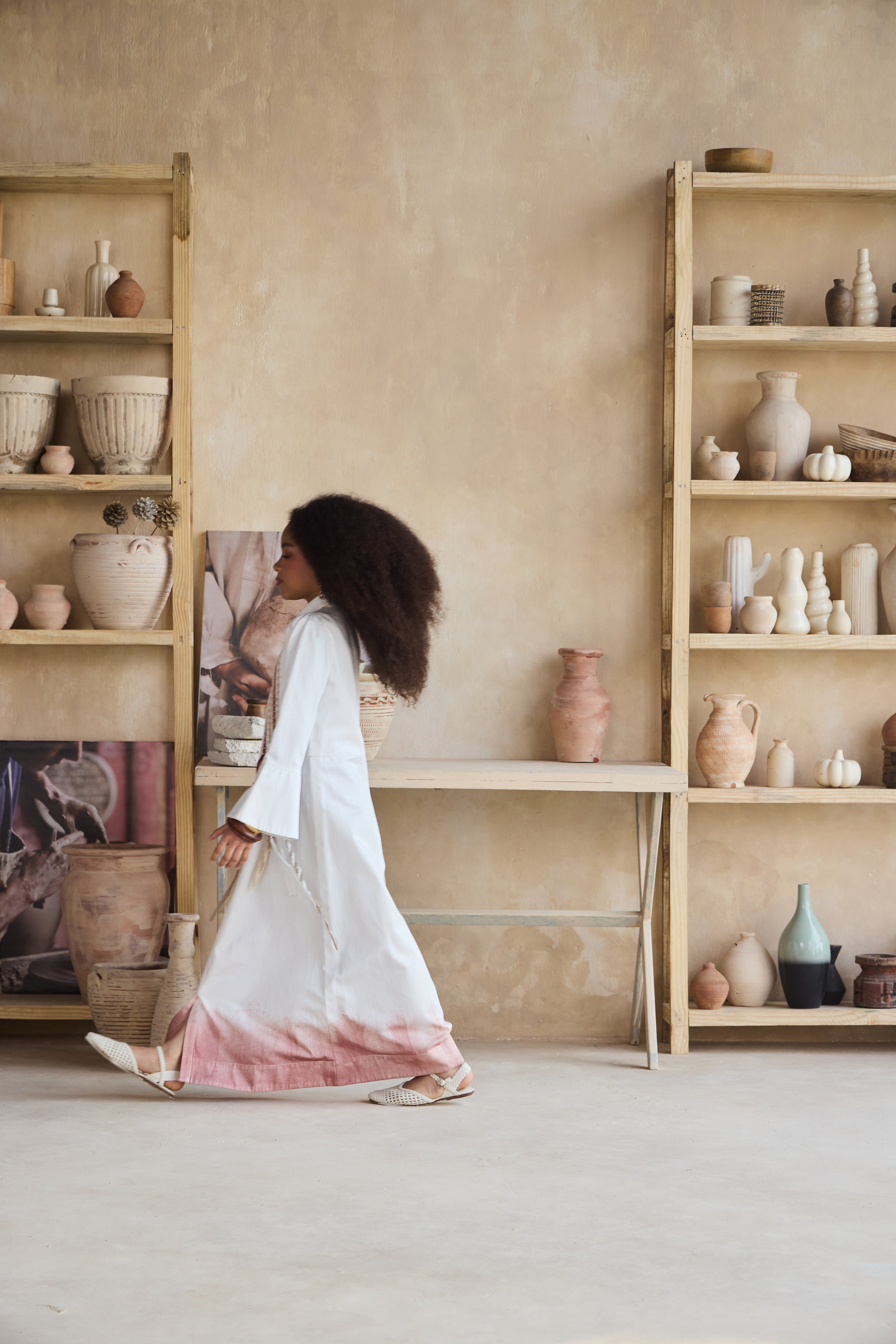 Leo Dip Dye Shirt Dress