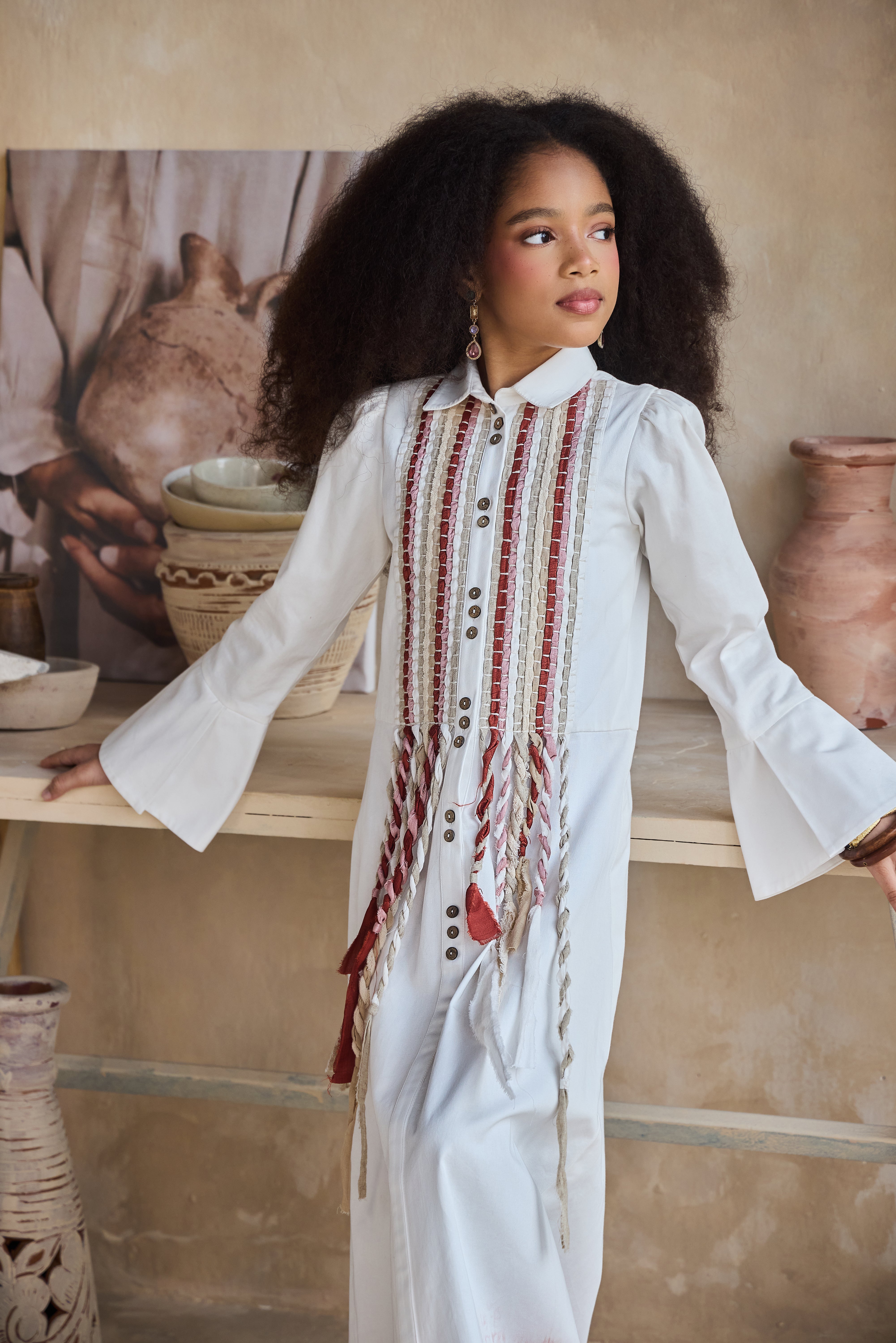 Leo Dip Dye Shirt Dress