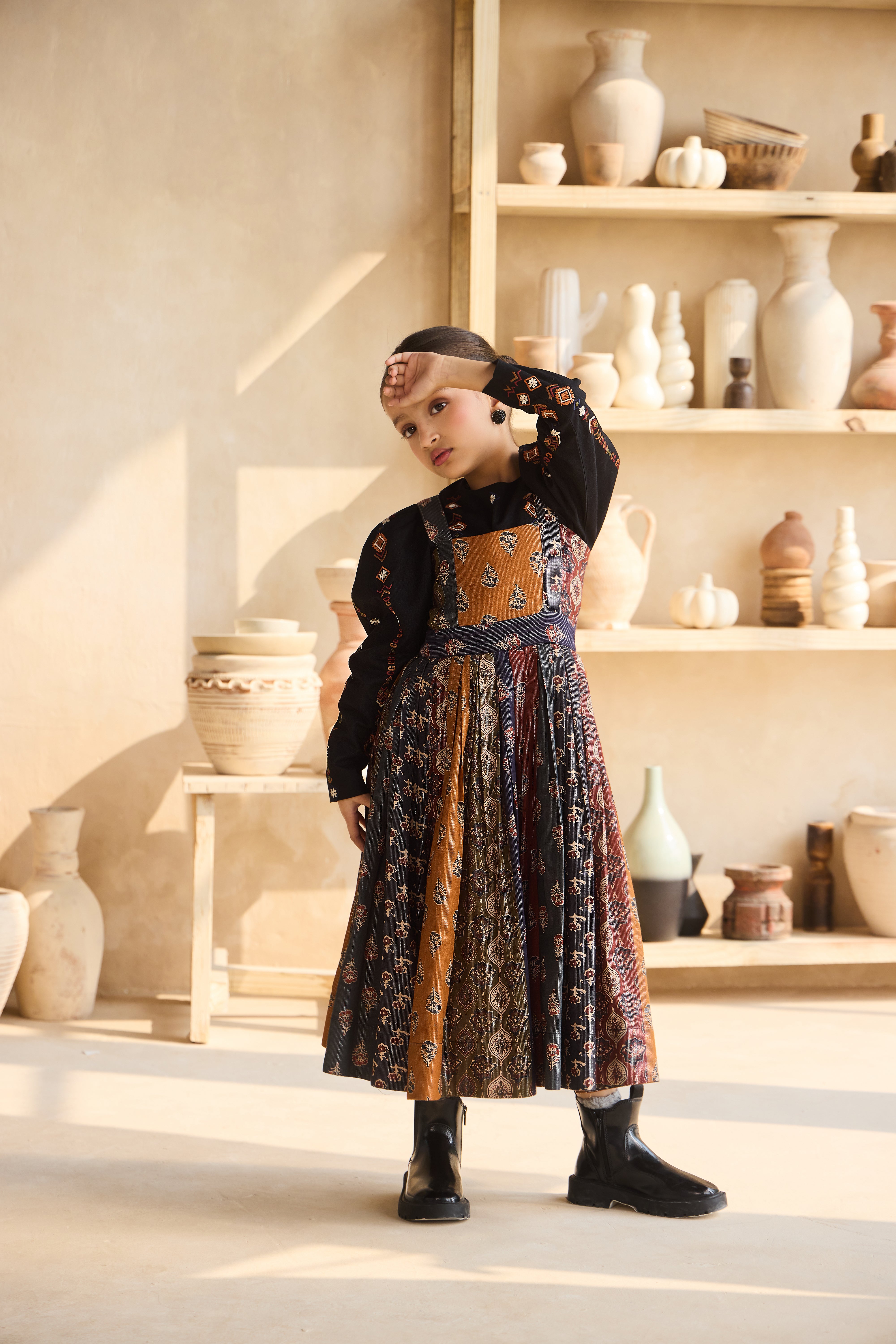 Nuresa Dress with Esti Embroidered Blouse (Set of 2)