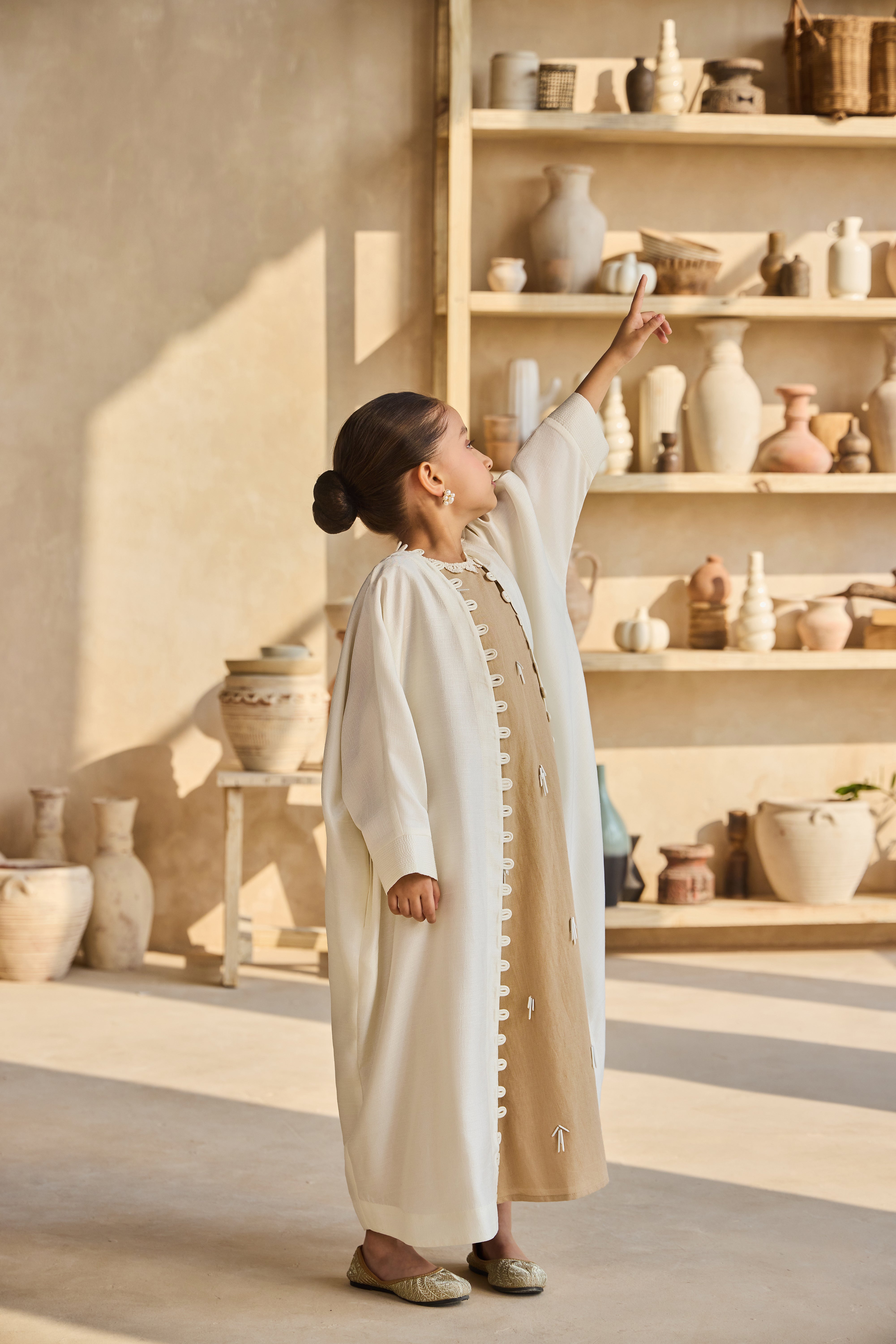 Afra Linen Dress with Salena Cape (Set of 2)