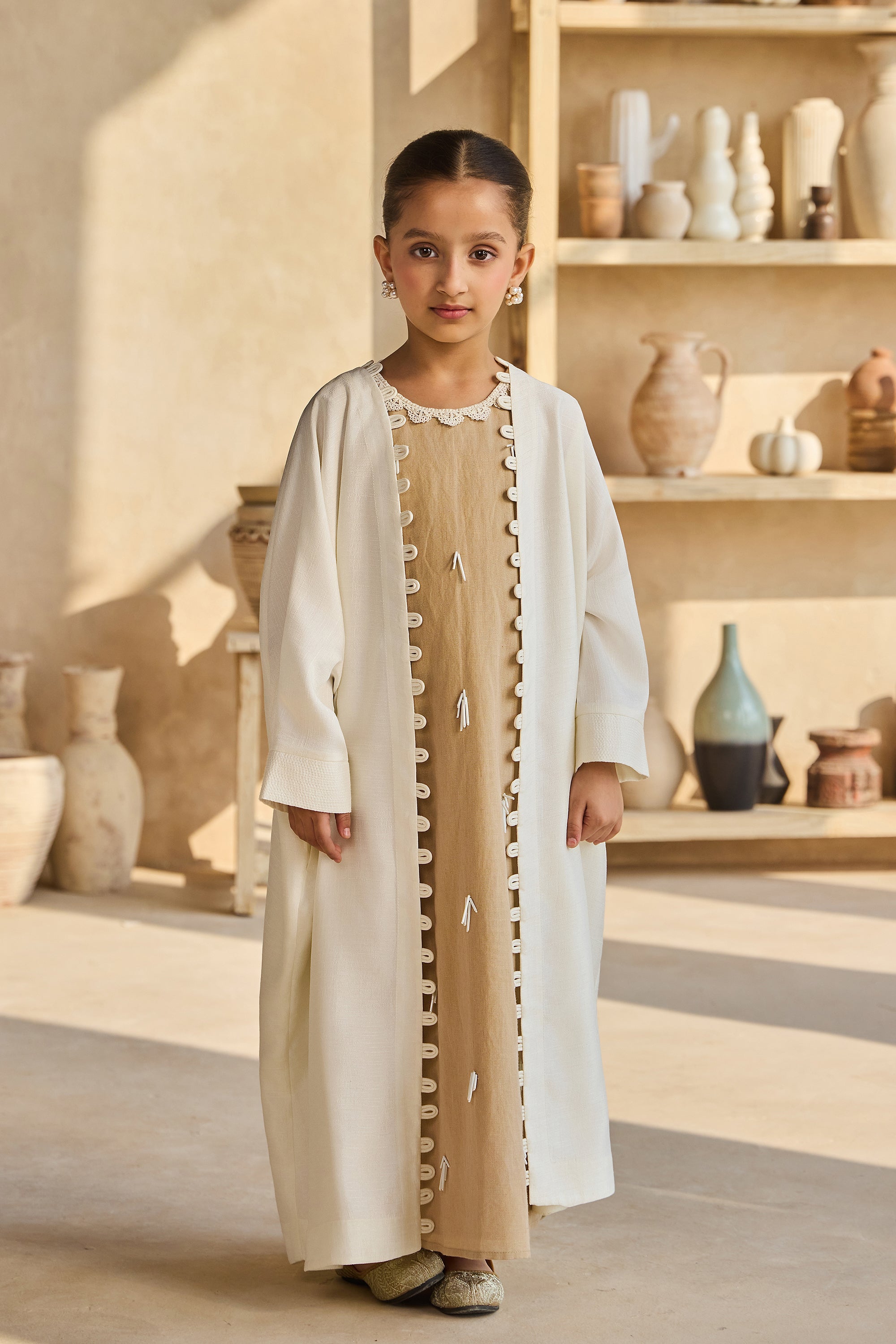 Afra Linen Dress with Salena Cape (Set of 2)