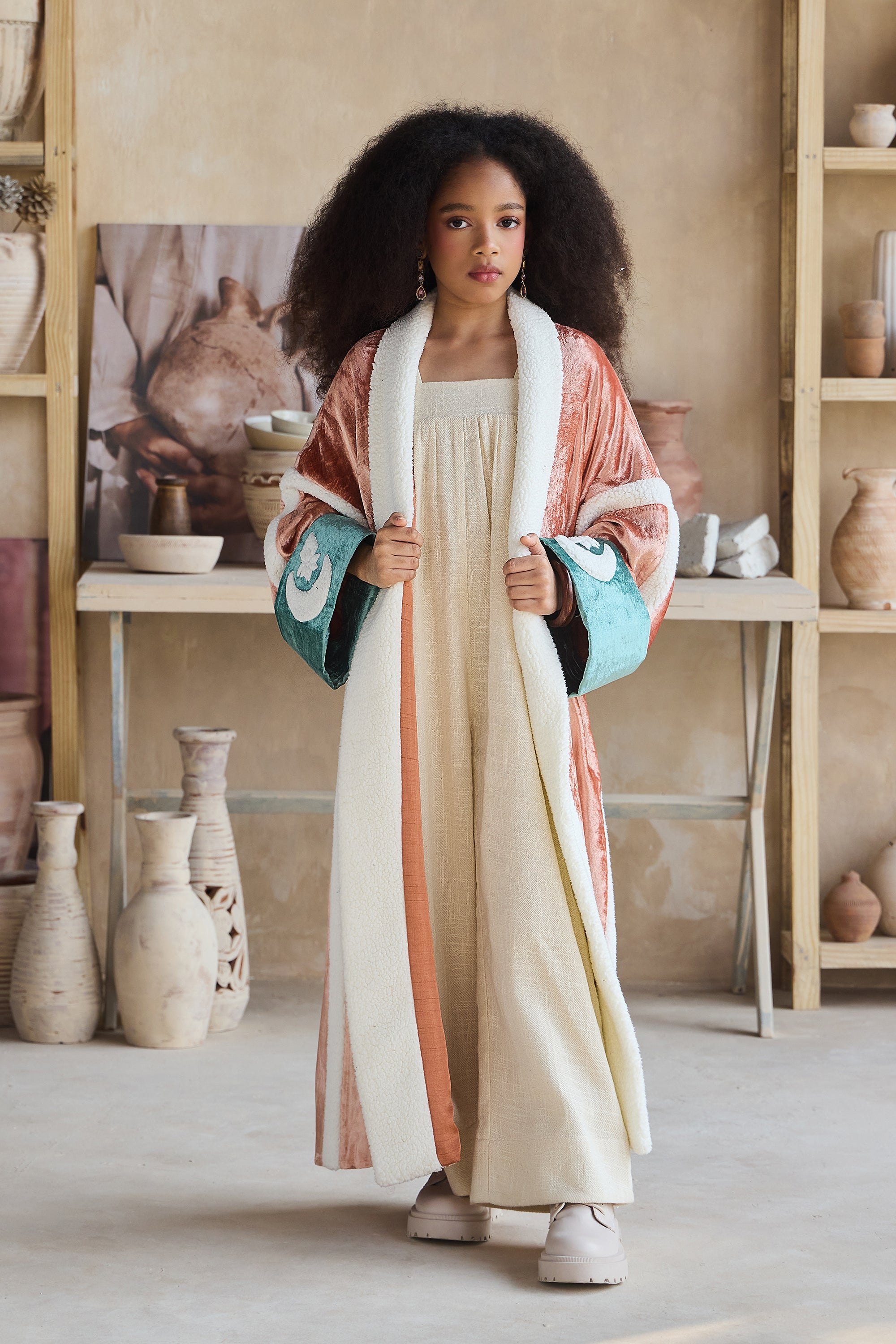 Dinara Velvet Cape with Arwa Jumpsuit (Set of 2)