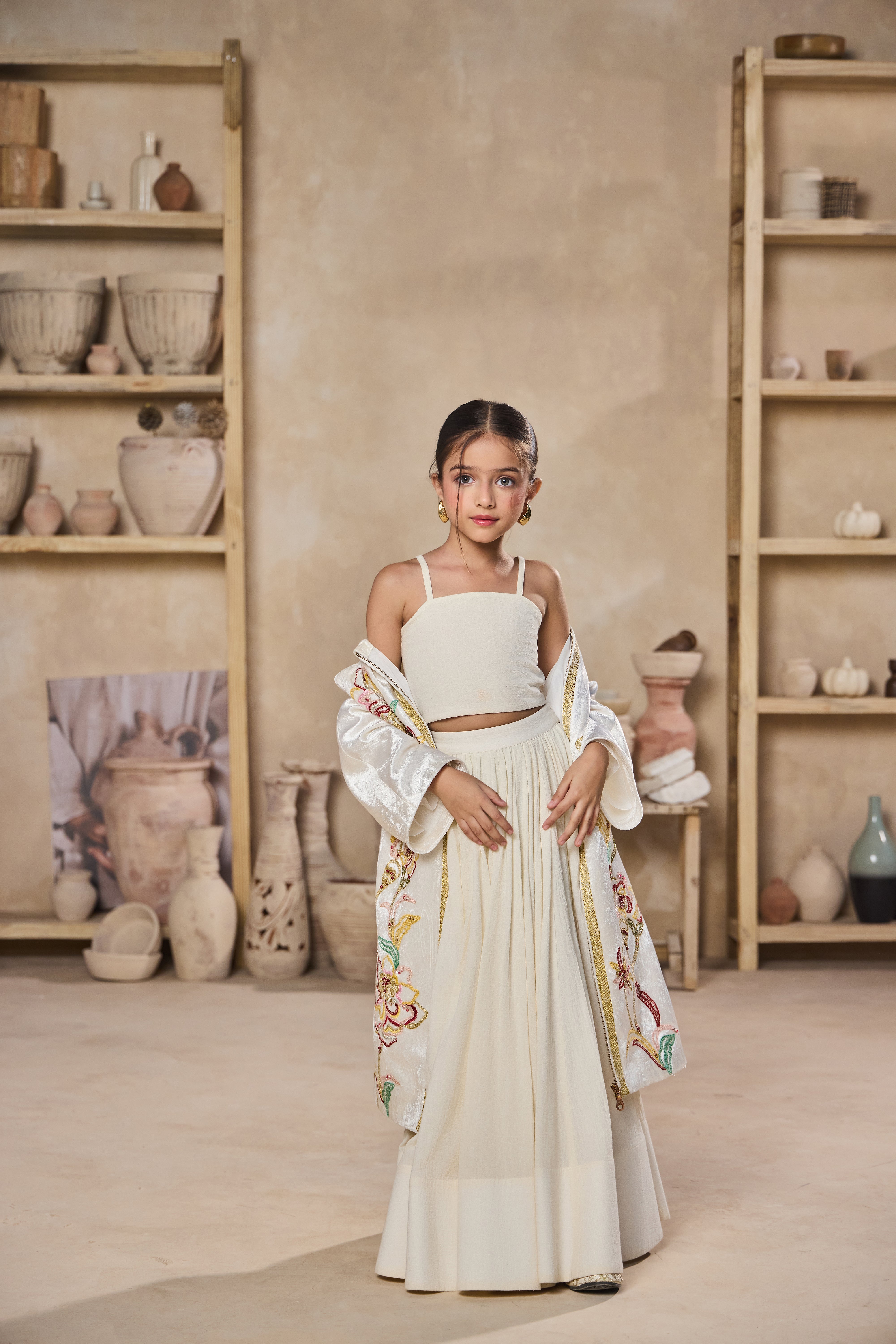 Maliah Jacket with Top & Lehenga (Set of 3)