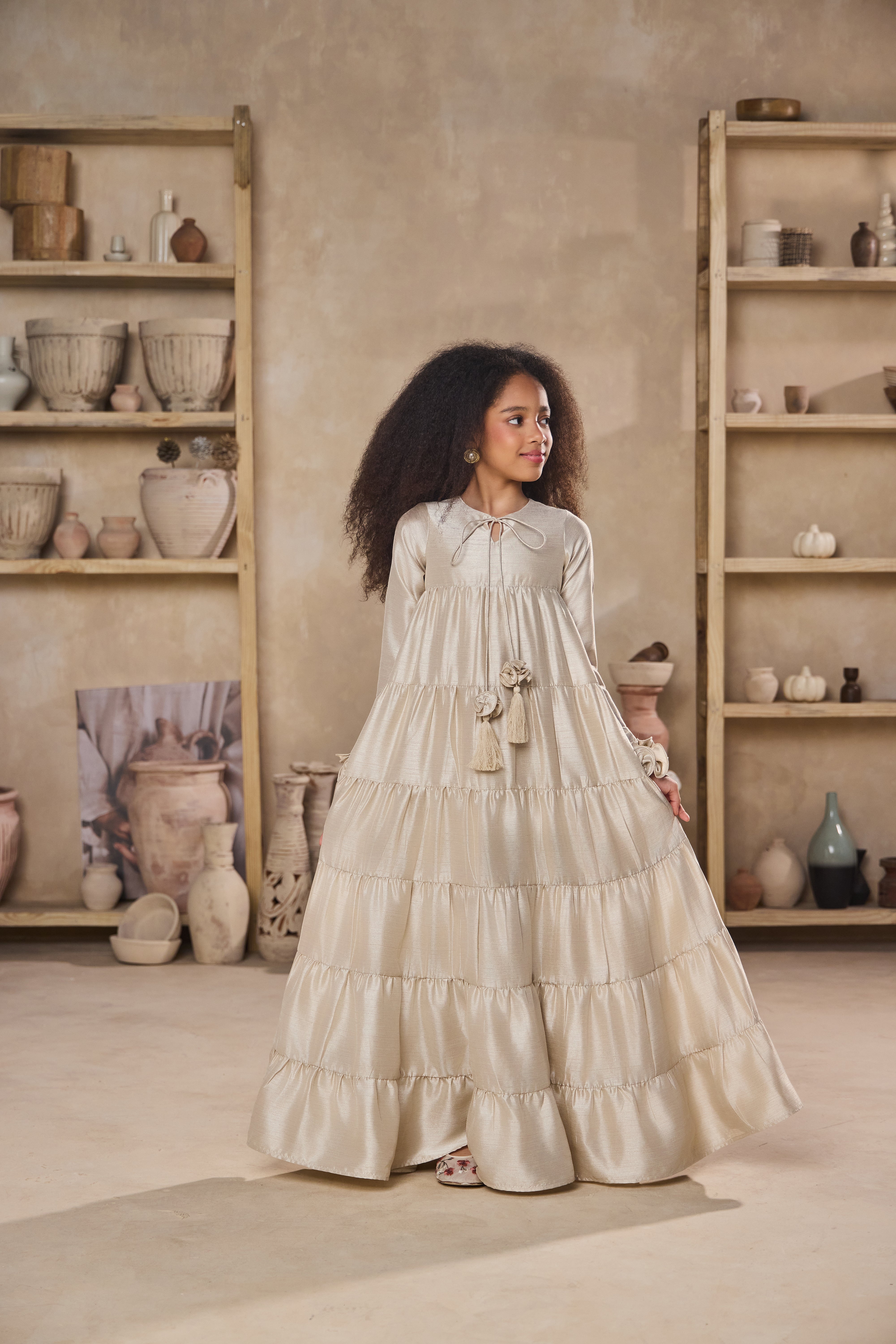 Jasira Rose Jalabiya (Beige)