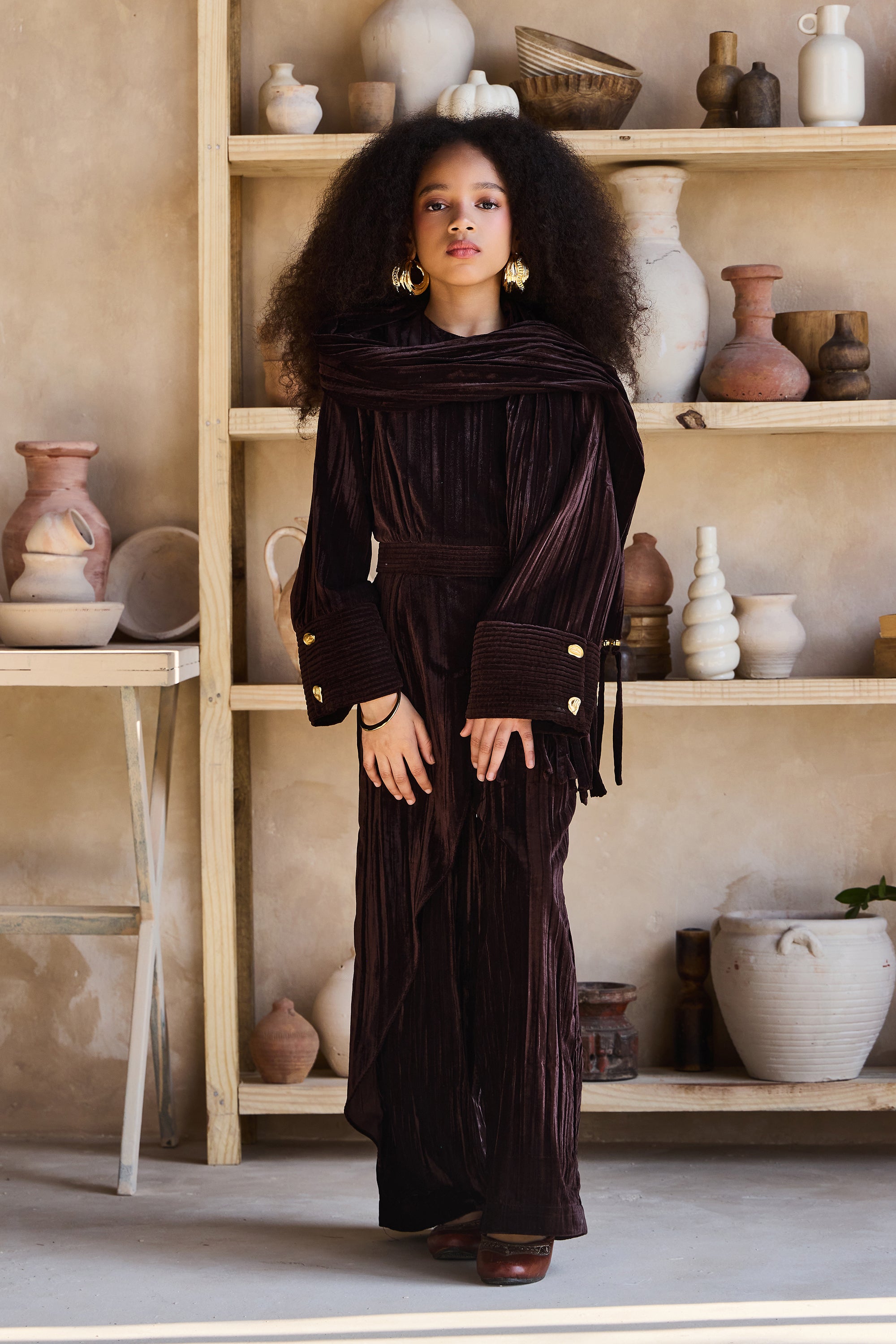 Zia Jumpsuit with Scarf