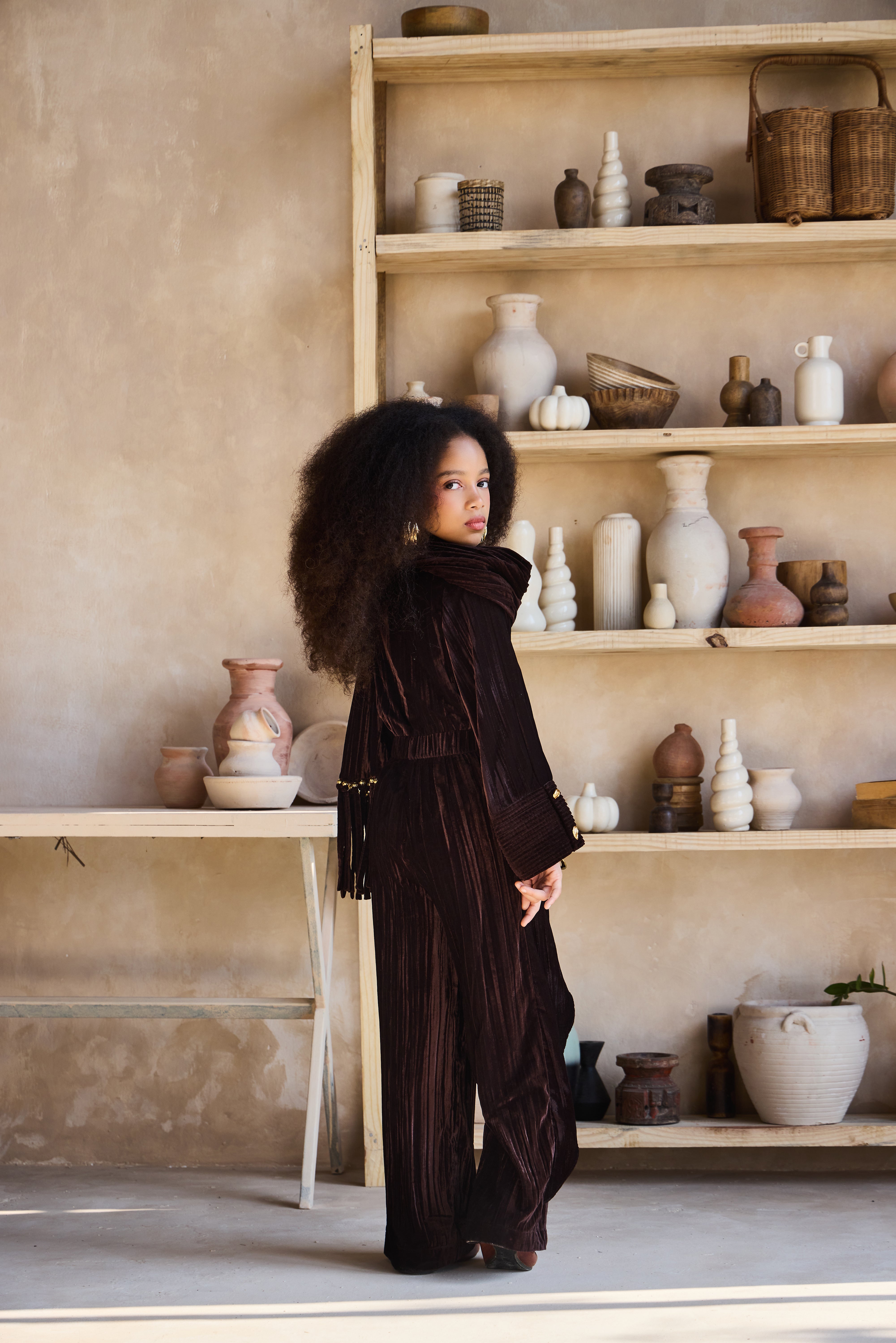 Zia Jumpsuit with Scarf