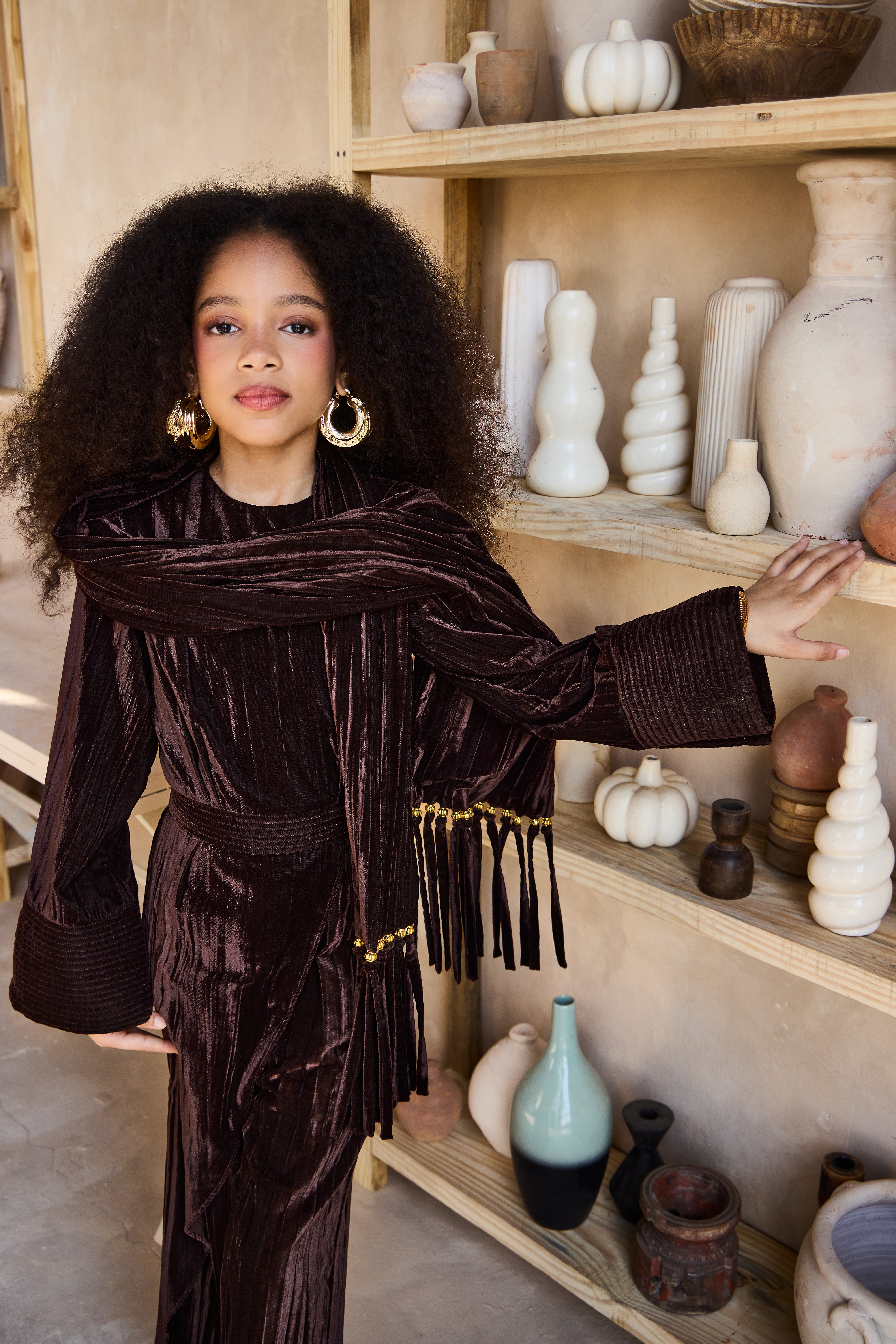 Zia Jumpsuit with Scarf