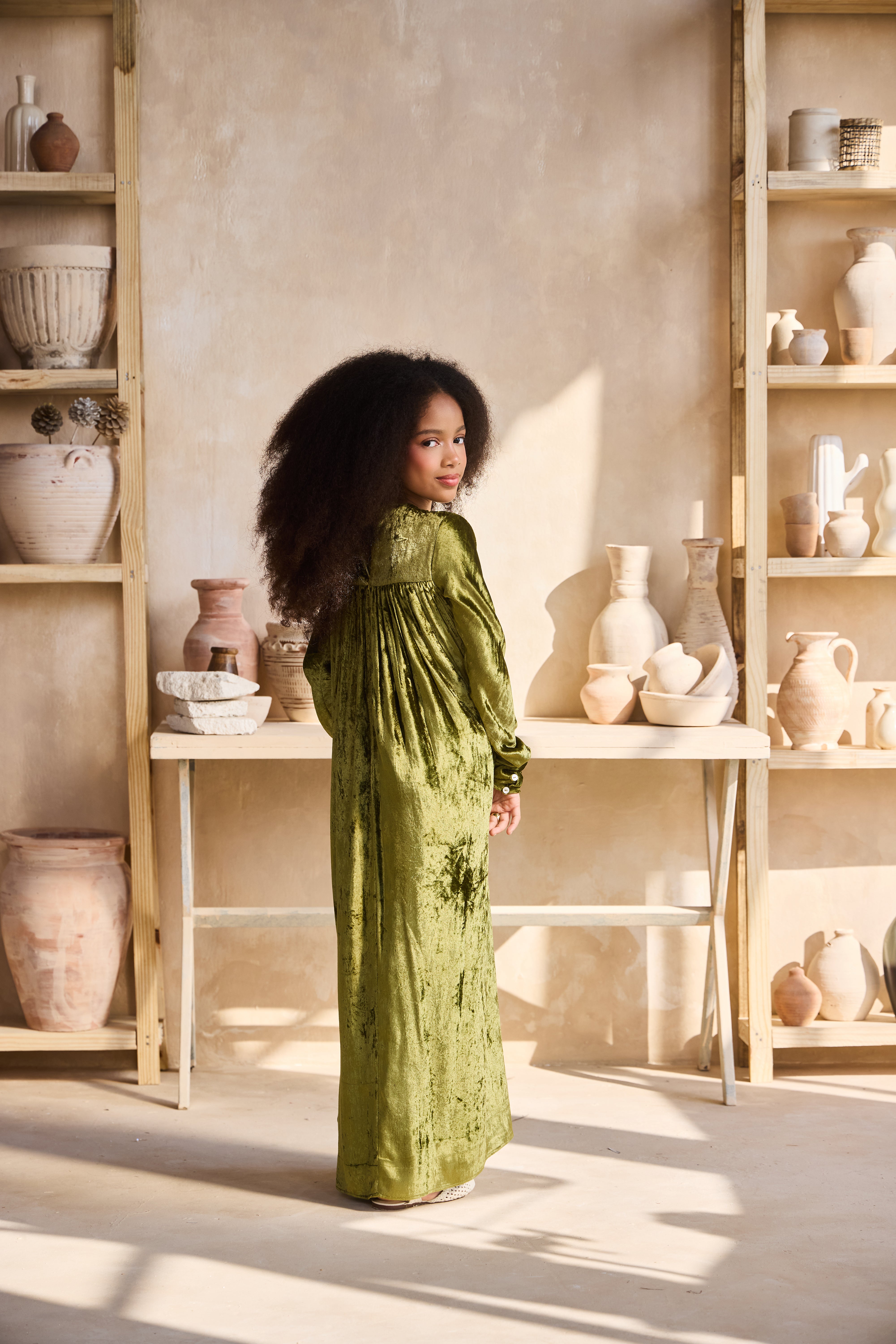 Isa Olive Green Dress