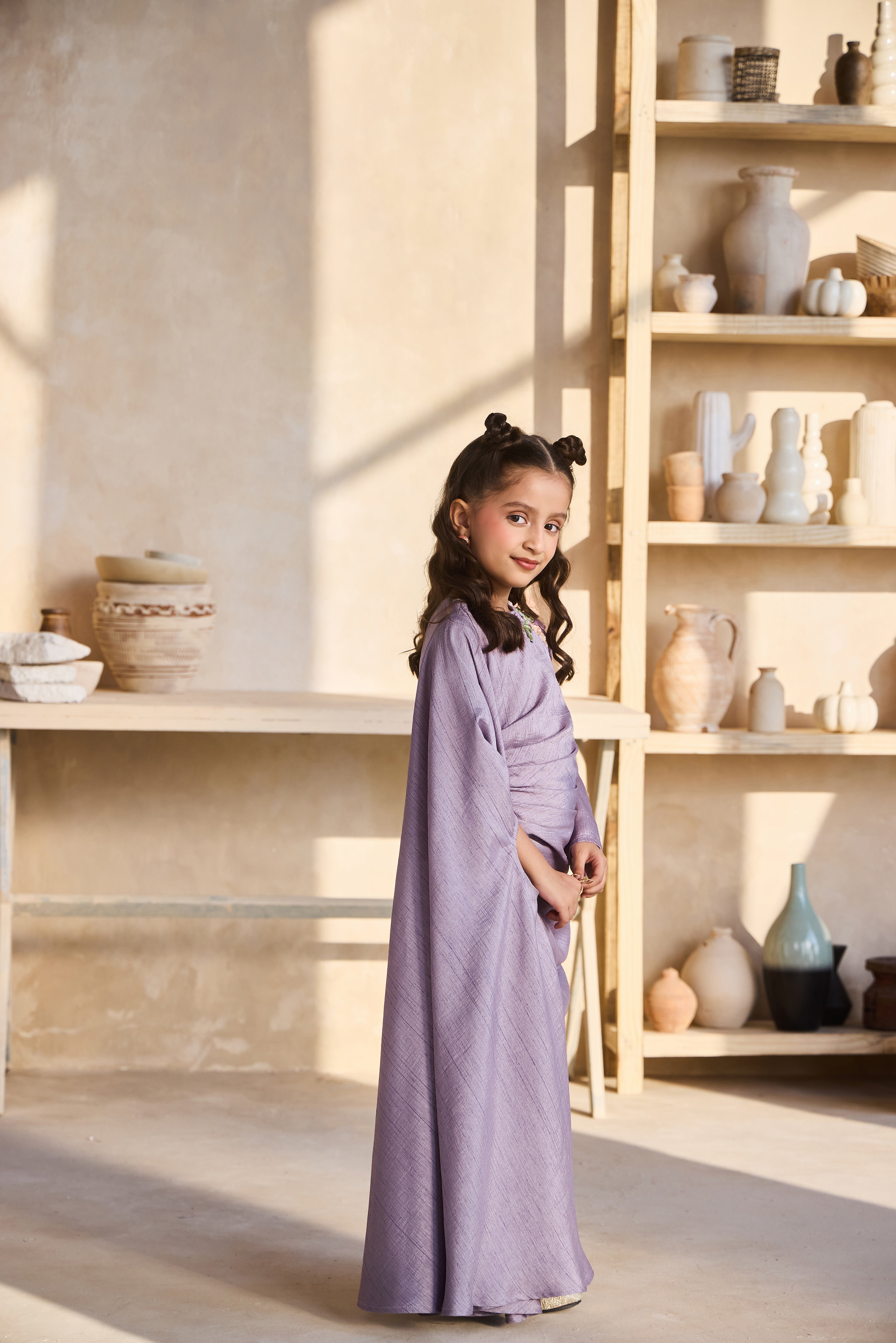 Ferish Drape Purple Dress