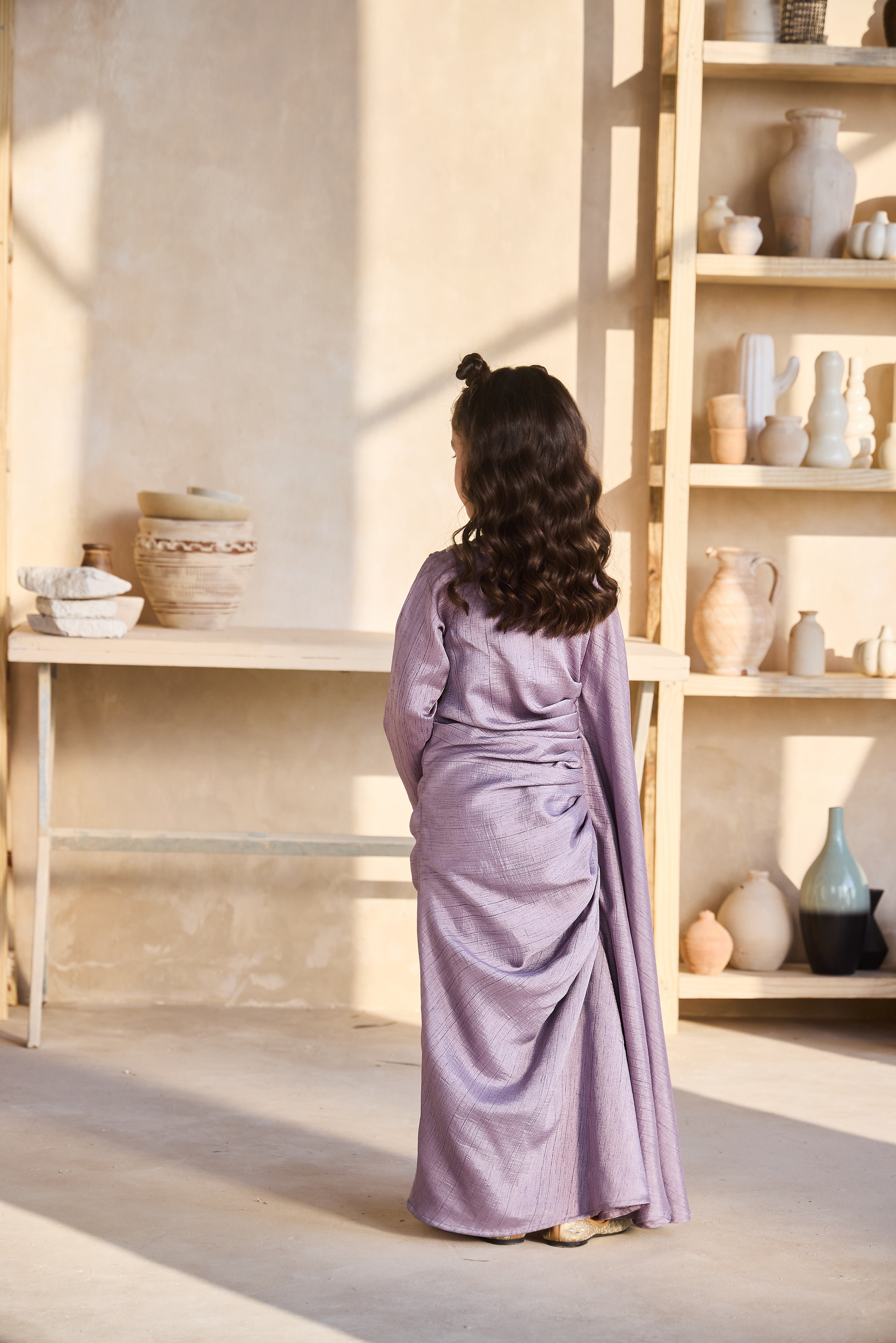 Ferish Drape Purple Dress