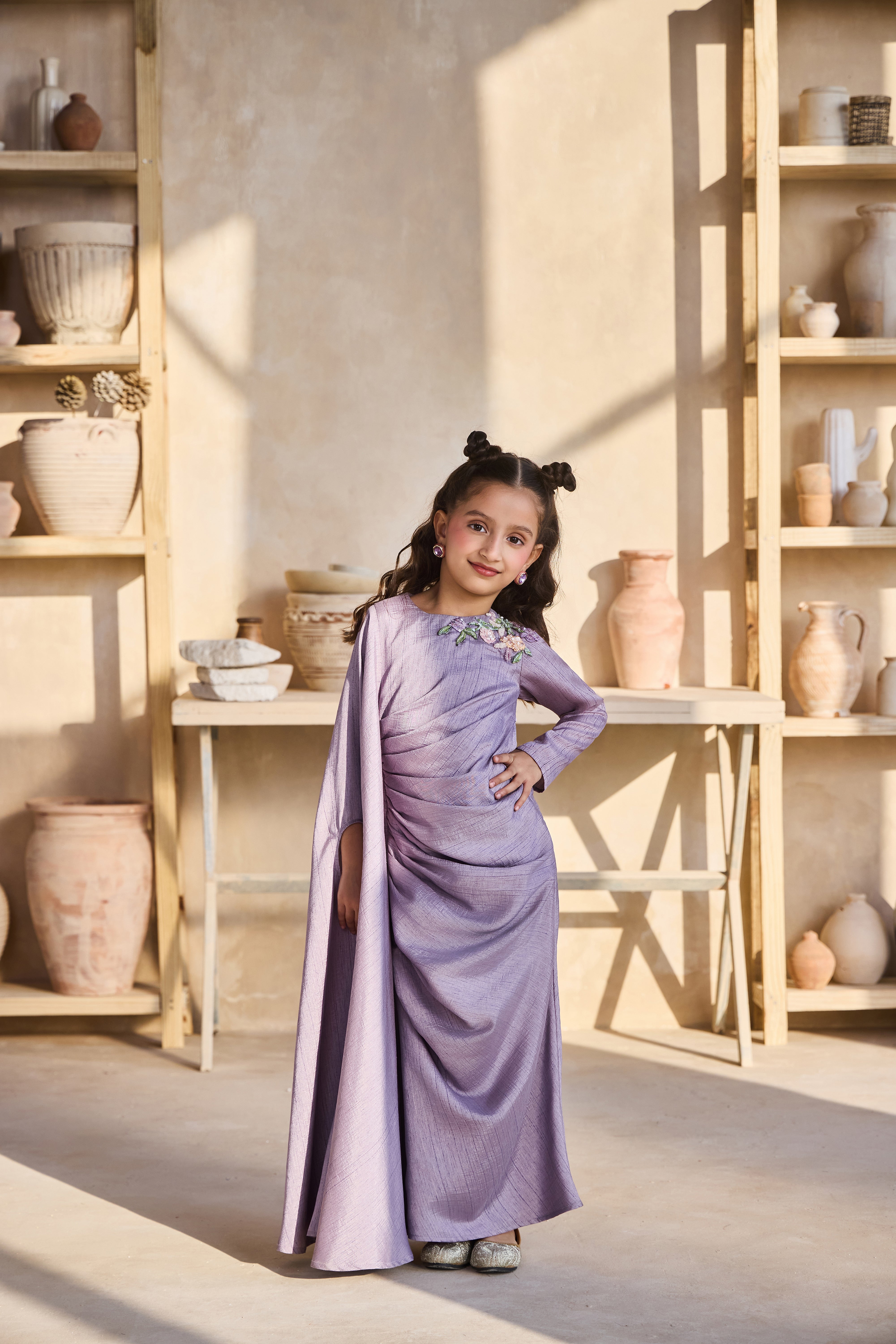 Ferish Drape Purple Dress