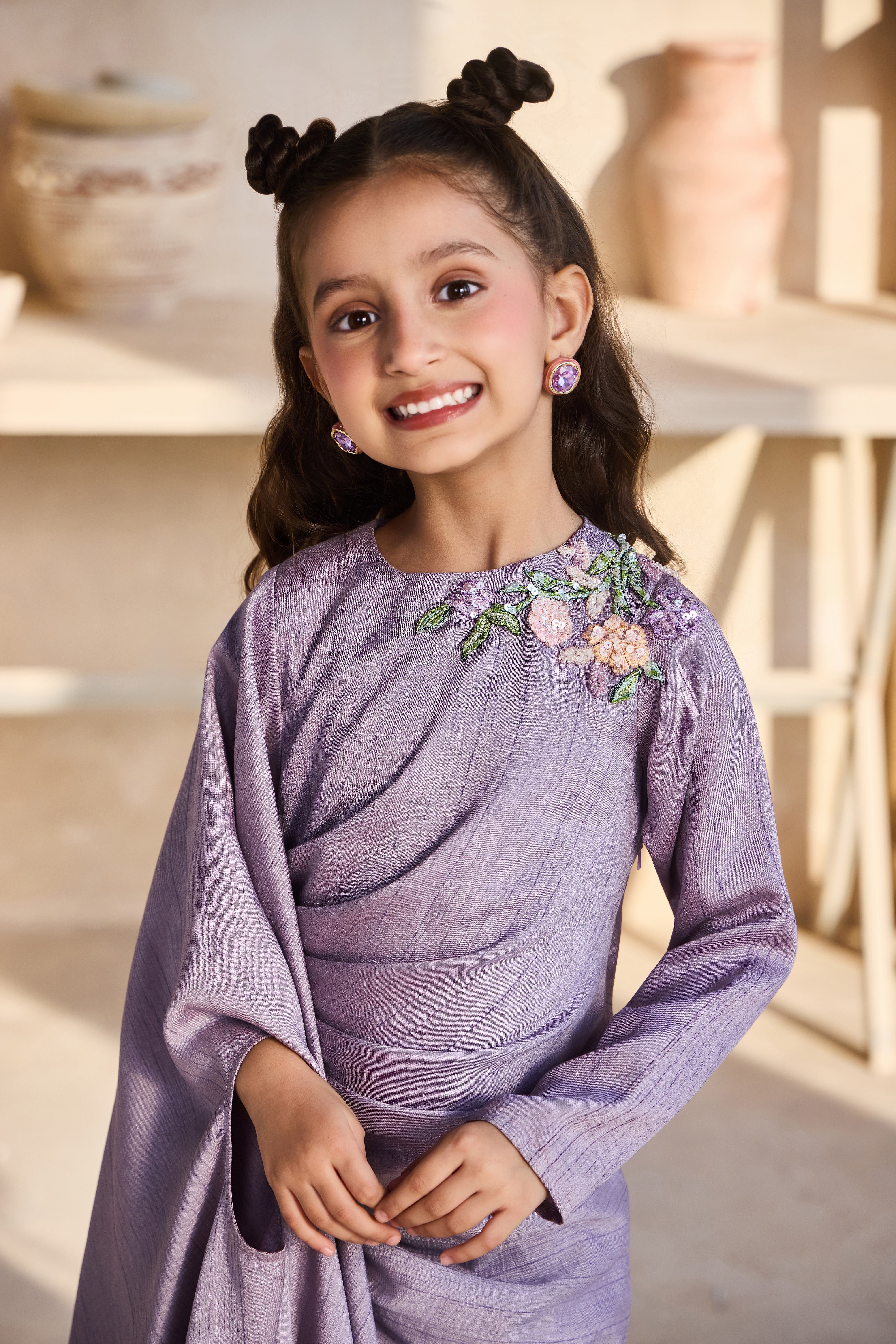 Ferish Drape Purple Dress